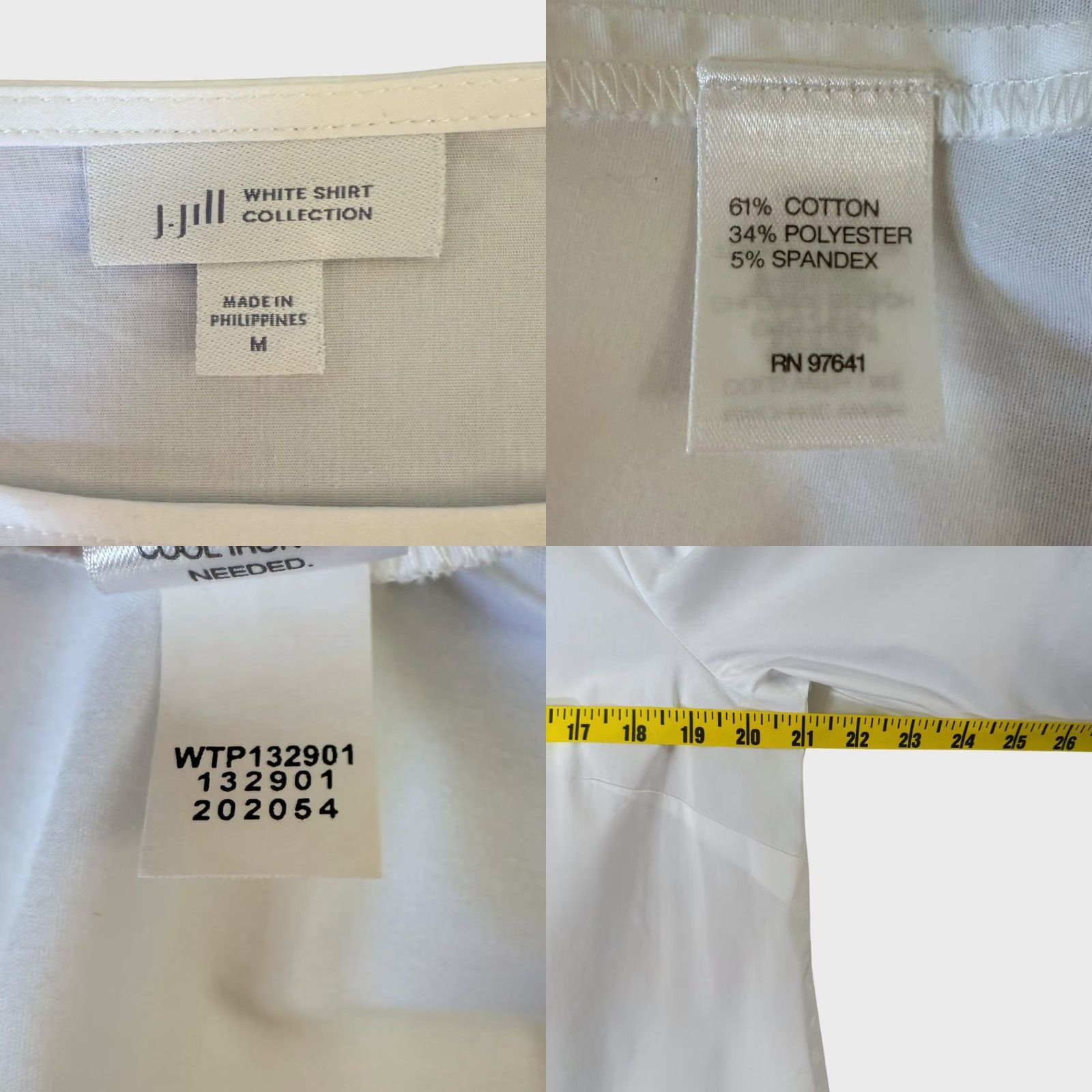 J. Jill VINTAGE? No, it's not vintage. J. Jill Tunic Shirt Women’s Medium White 3/4 Sleeve Embroidered Trim Blouse Size M / US 6-8 / IT 42-44 - 8 Thumbnail