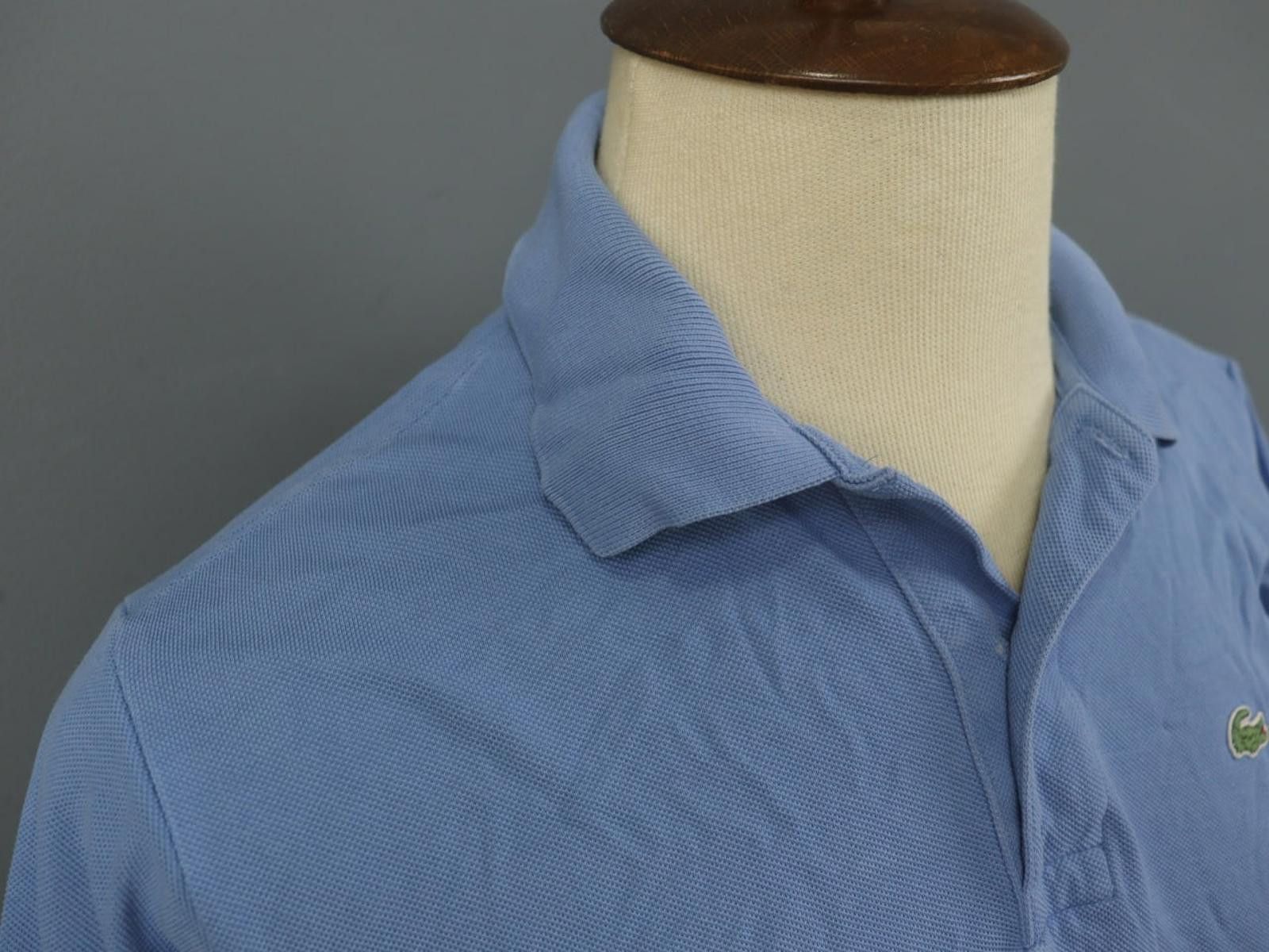 Lacoste Lacoste Blue 100% Cotton Collared Casual Polo Shirt Size 4 Size US M / EU 48-50 / 2 - 2 Thumbnail