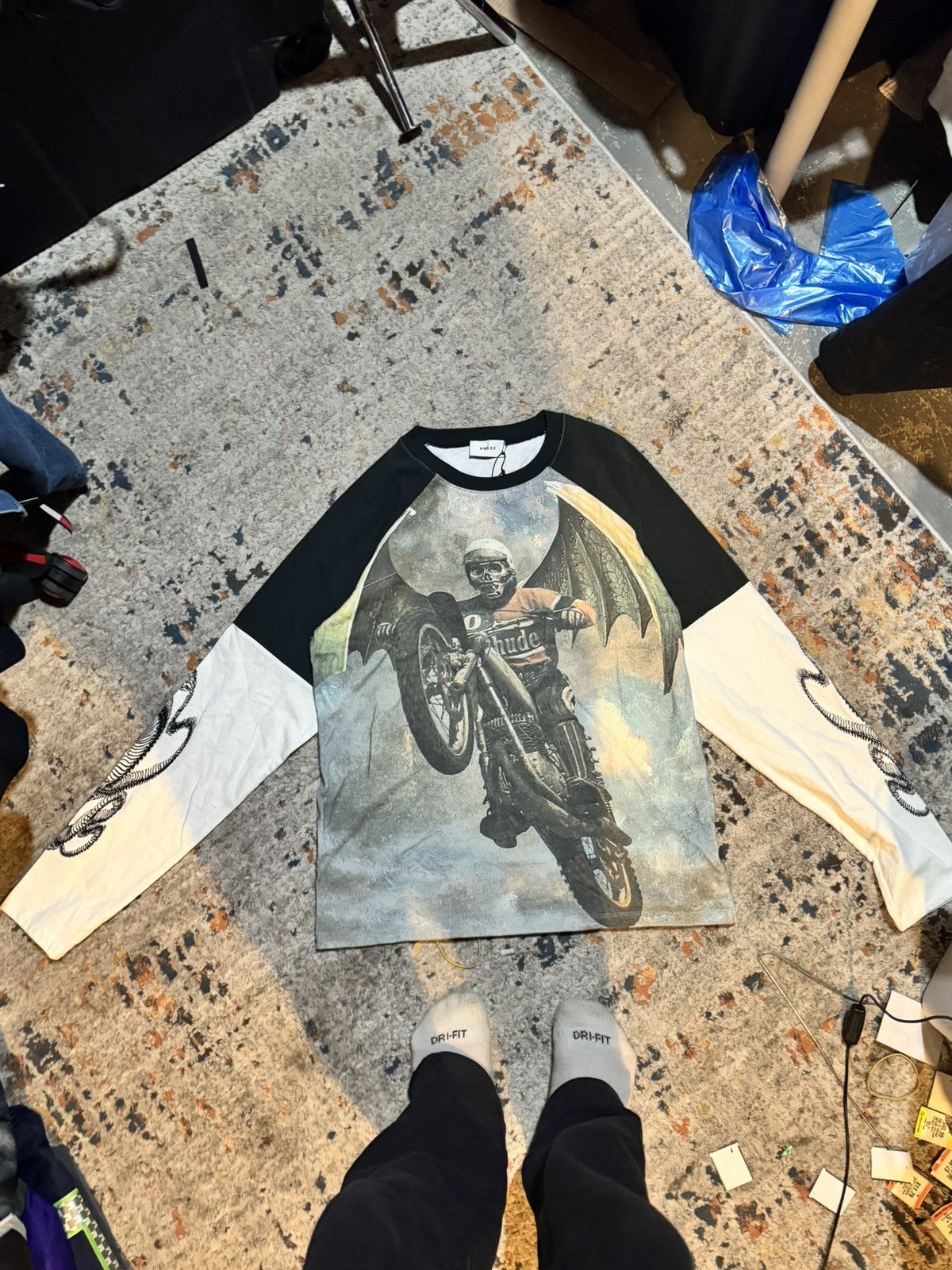 Brand New Rhude Skeleton Leap of Death L/S Size M