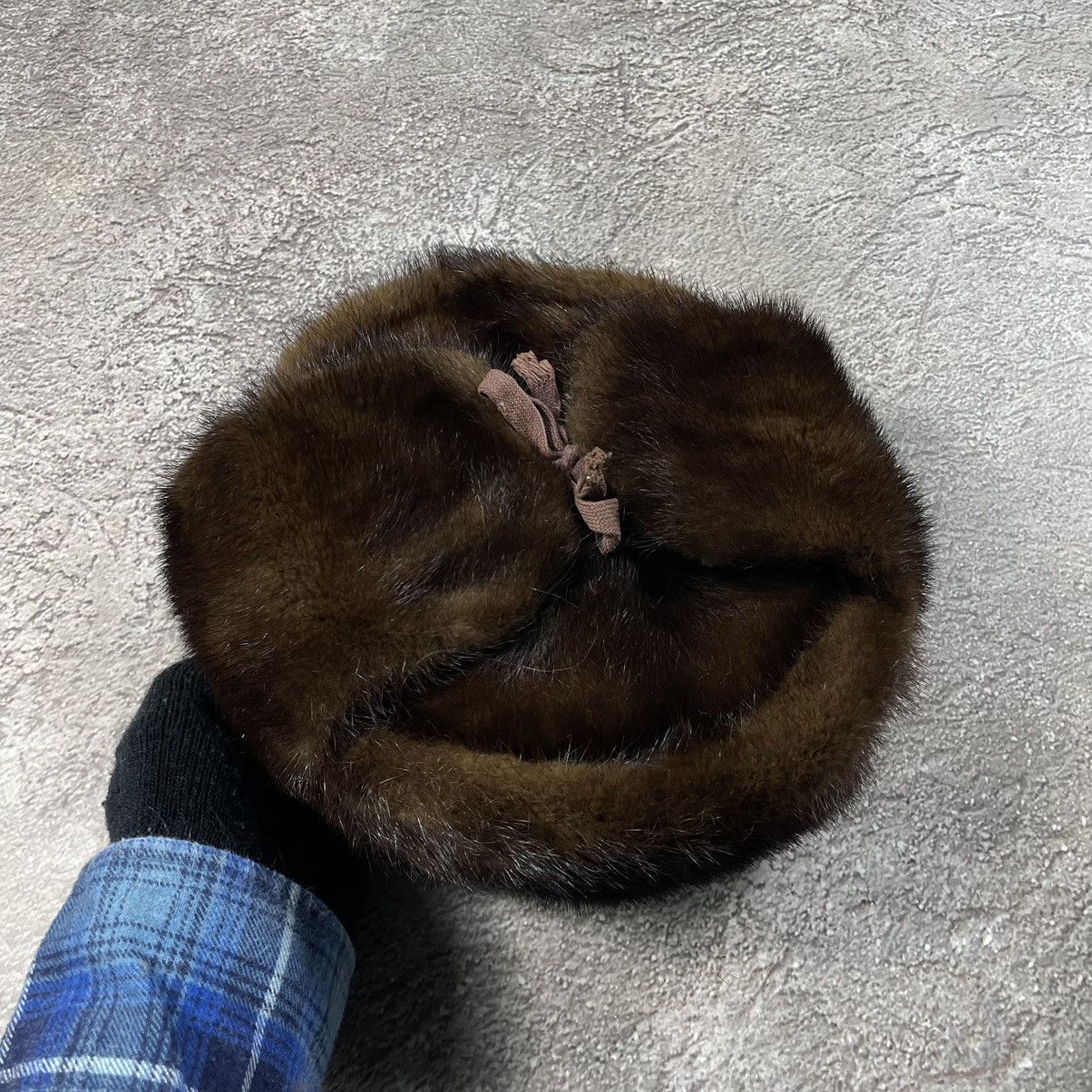 Vintage Vintage 90s Mohair Beanie Dark Brown Grunge Alt Cropped OS Size ONE SIZE - 7 Thumbnail