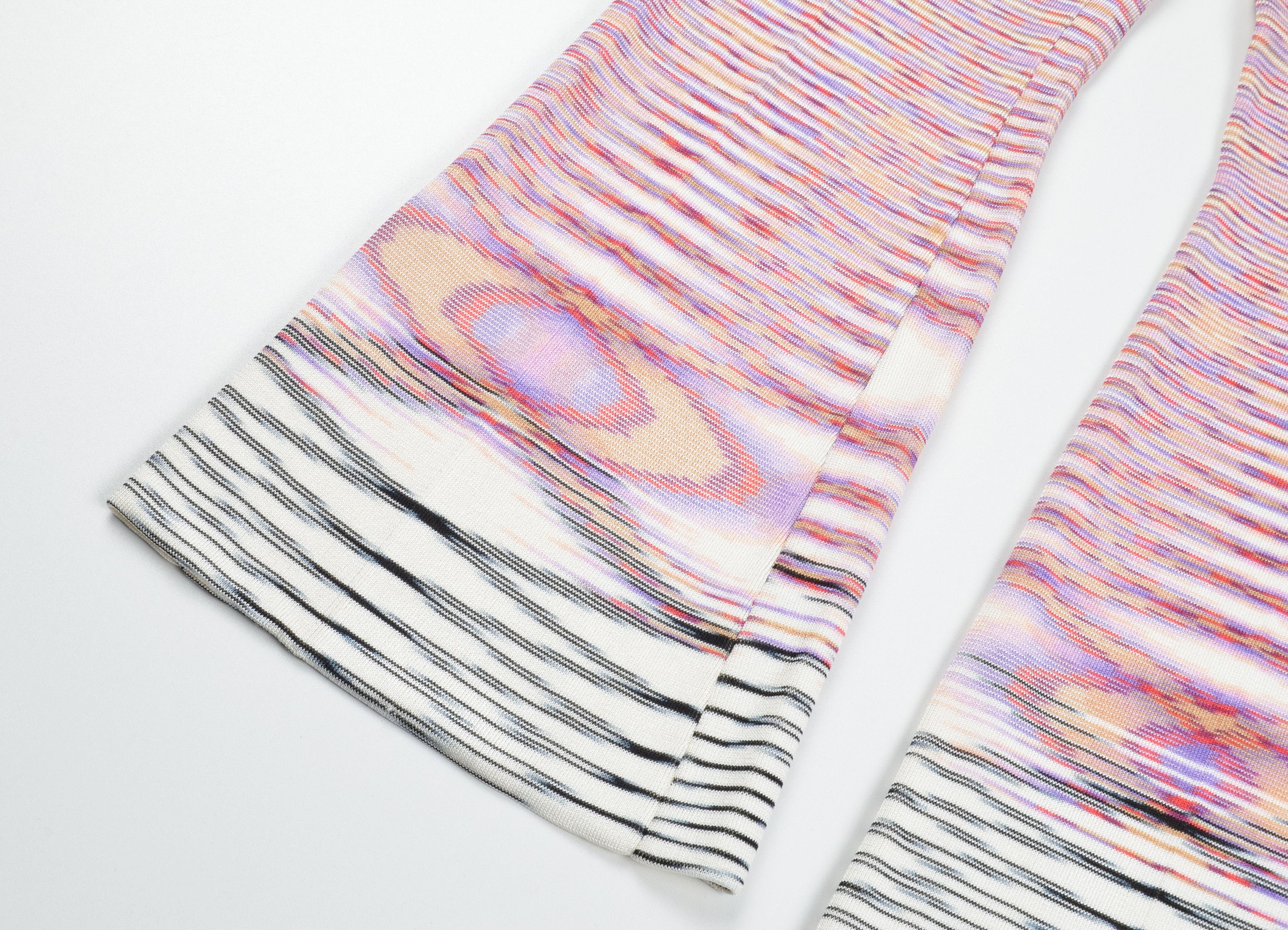 Missoni Missoni Milano Flared Psychedelic Wool Blend Knitted Pants Size 25" / US 0 / IT 36 - 5 Thumbnail