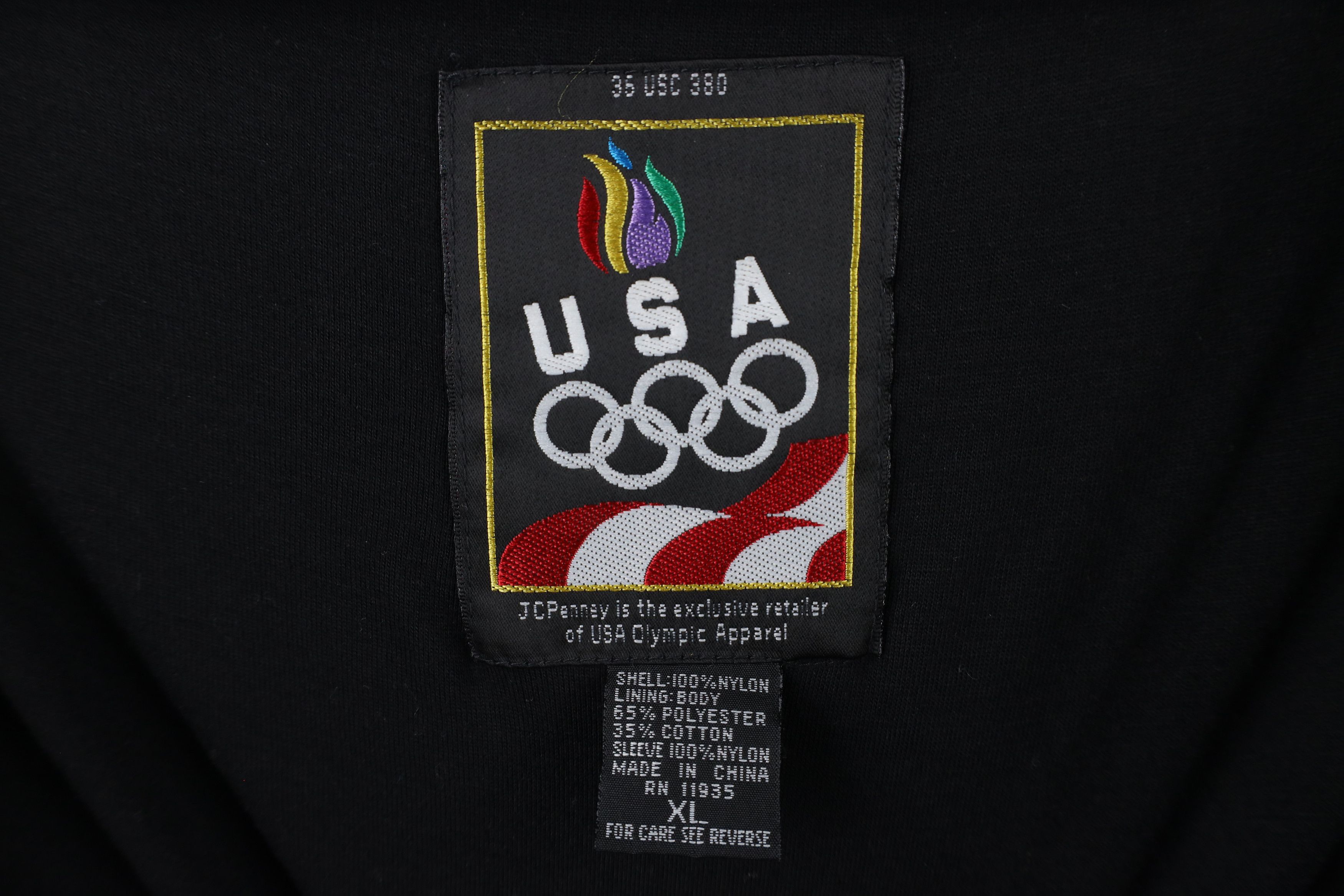 Vintage Vintage 90s USA Olympics Lined Zip Windbreaker Jacket Size US XL / EU 56 / 4 - 10 Thumbnail
