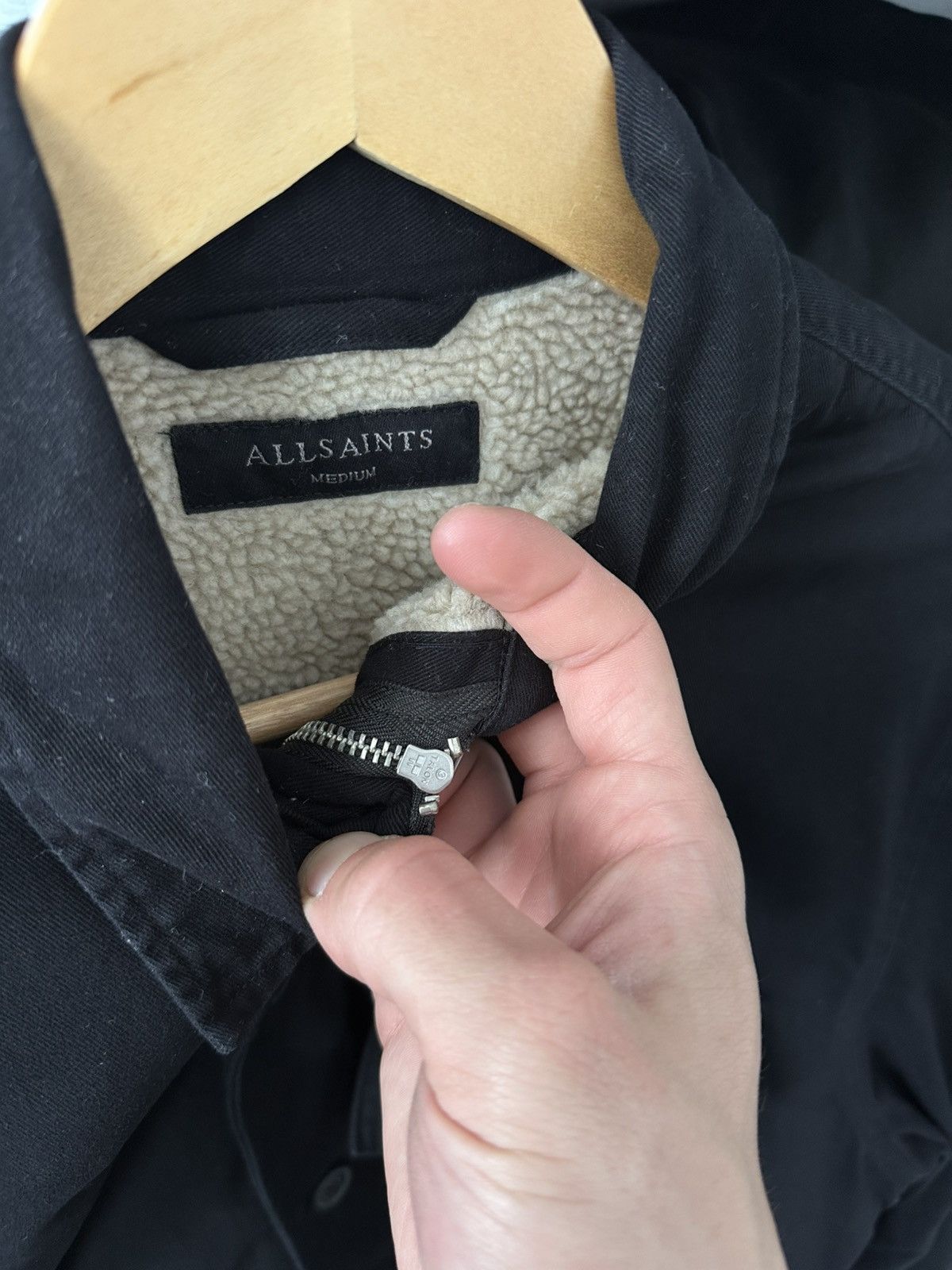 Allsaints Vintage Allsaints Black Button Zip Jacket Rare Sherpa Mens Size US M / EU 48-50 / 2 - 9 Thumbnail