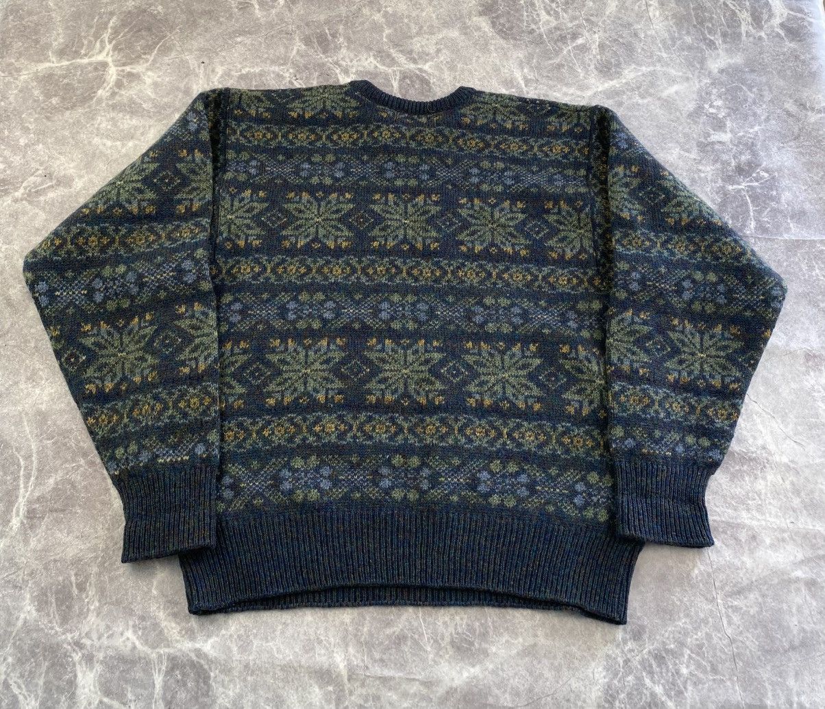 L.L. Bean L.L.Bean Fair Isle Shetland 100% Wool Sweater Size: L Size US L / EU 52-54 / 3 - 5 Thumbnail