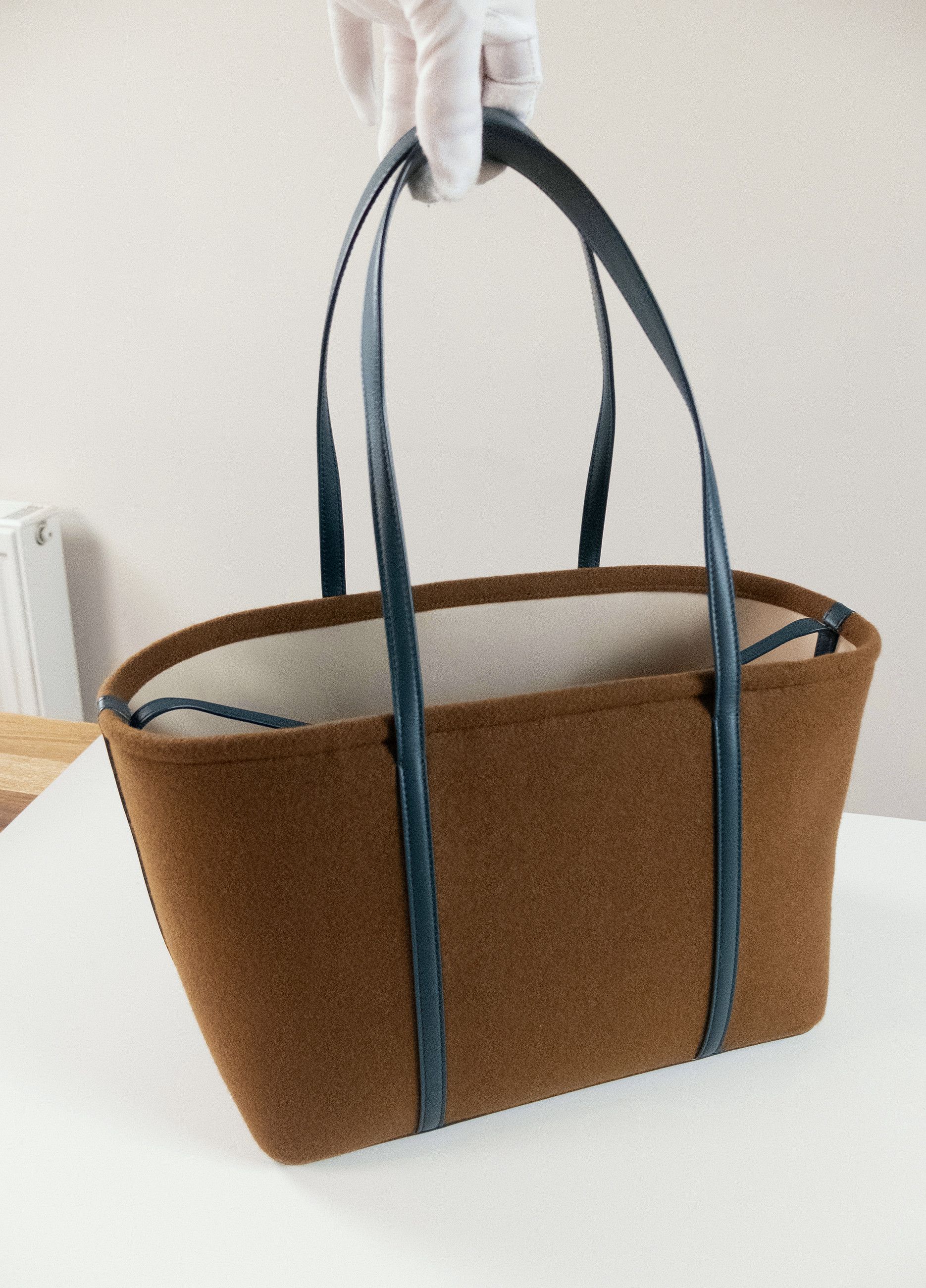 Loro Piana LORO PIANA Carry Everything brown felt cashmere tote bag Size ONE SIZE - 5 Thumbnail