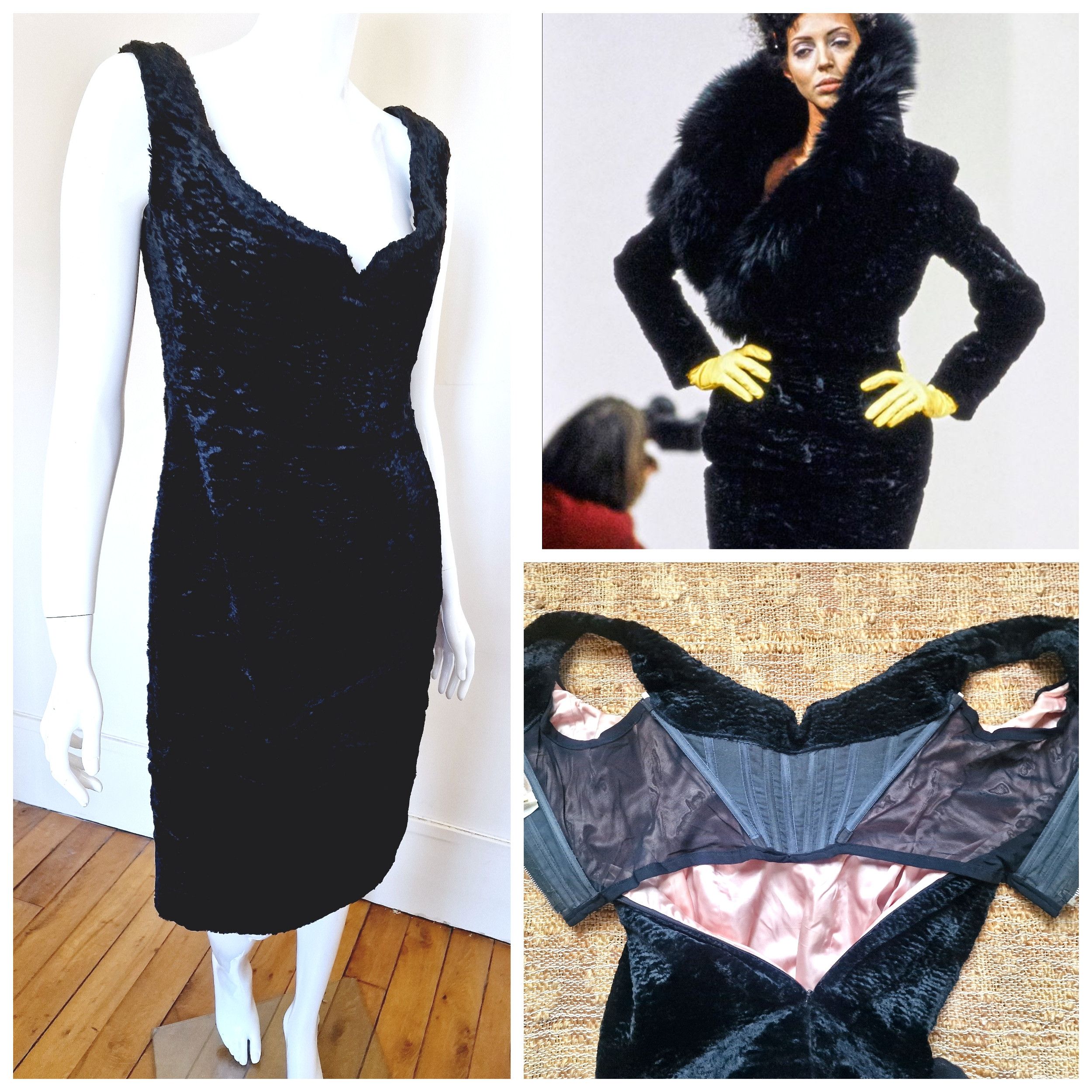 Vivienne Westwood Vivienne Westwood Faux Fur Runway F/W 1994 Corset Dress Size M / US 6-8 / IT 42-44 - 1 Thumbnail