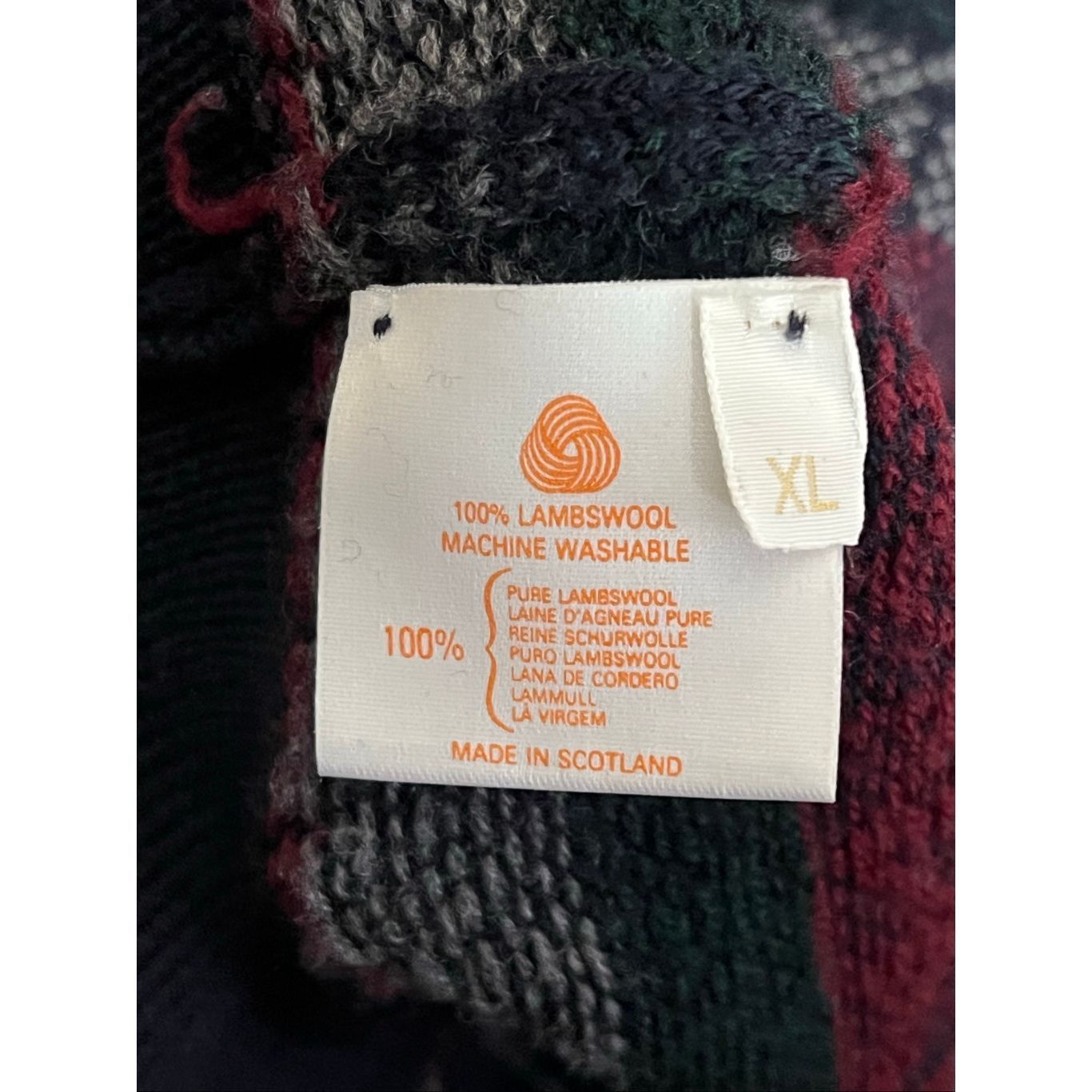 Pringle Of Scotland Pringle Of Scotland Knit V-Neck Lambswool Sweater Size US XL / EU 56 / 4 - 4 Thumbnail