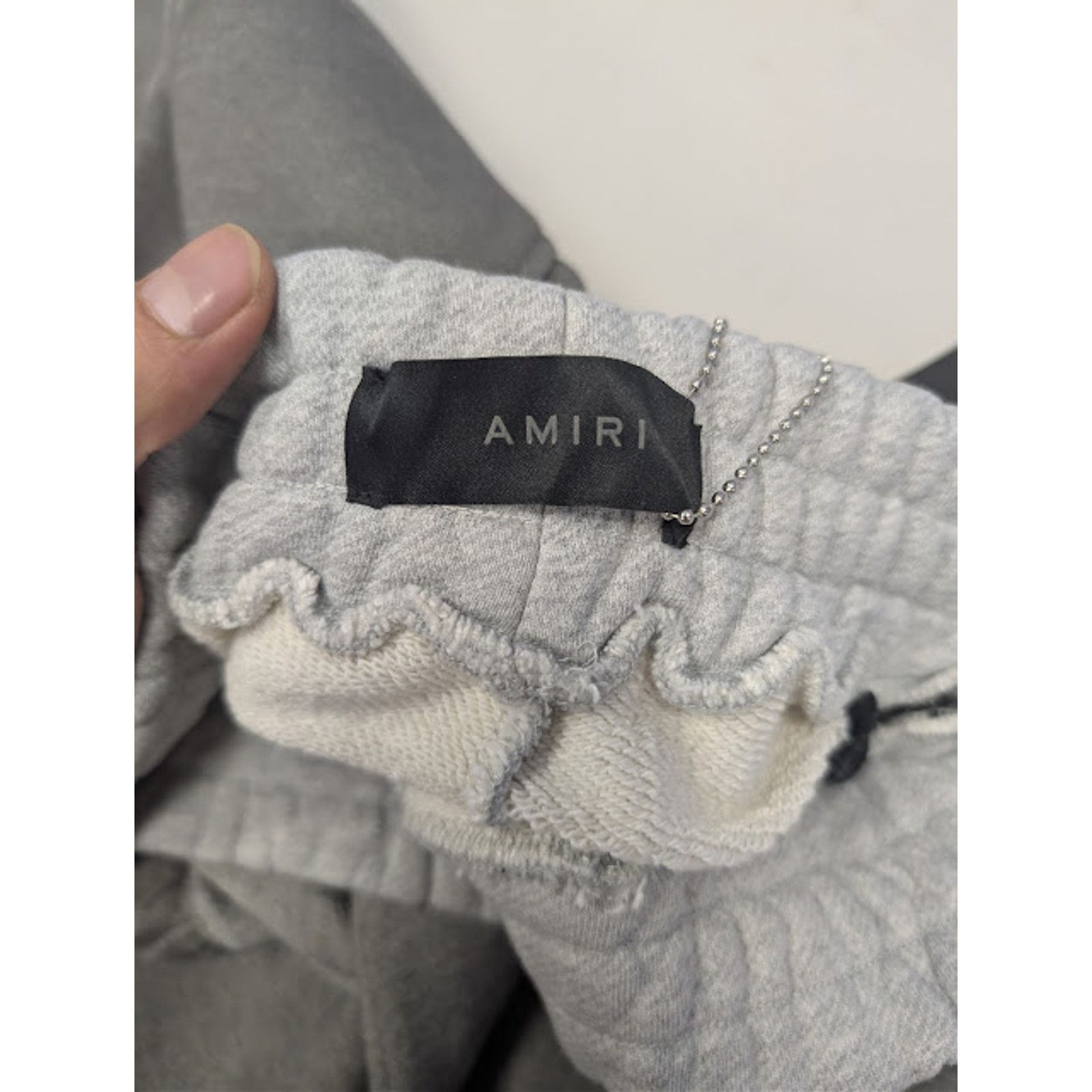 Amiri o1rshd1 Aged Puff Logo Sweatpants in Grey Size US 30 / EU 46 - 17 Thumbnail