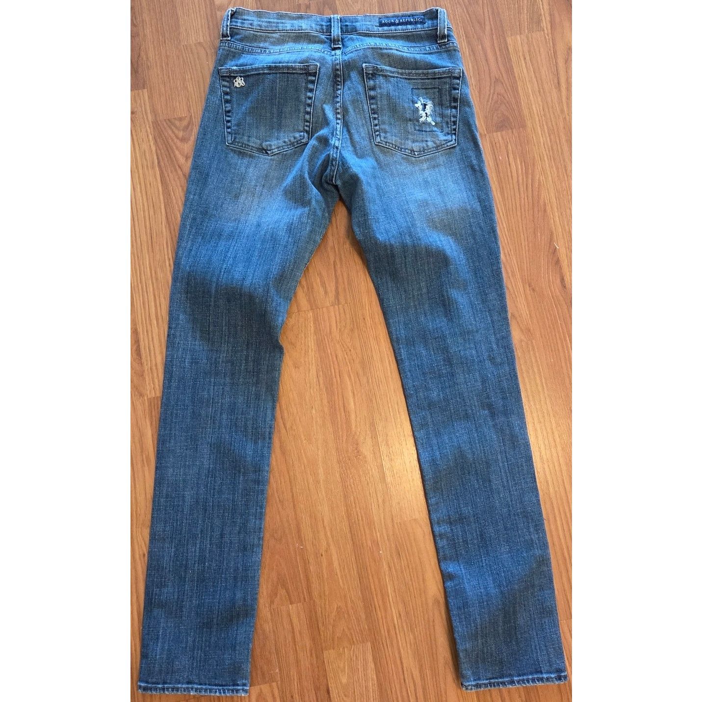 Rock & Republic Rock & Republic Distressed Blue Jeans - Women's Size 6 Size 28" / US 6 / IT 42 - 3 Thumbnail