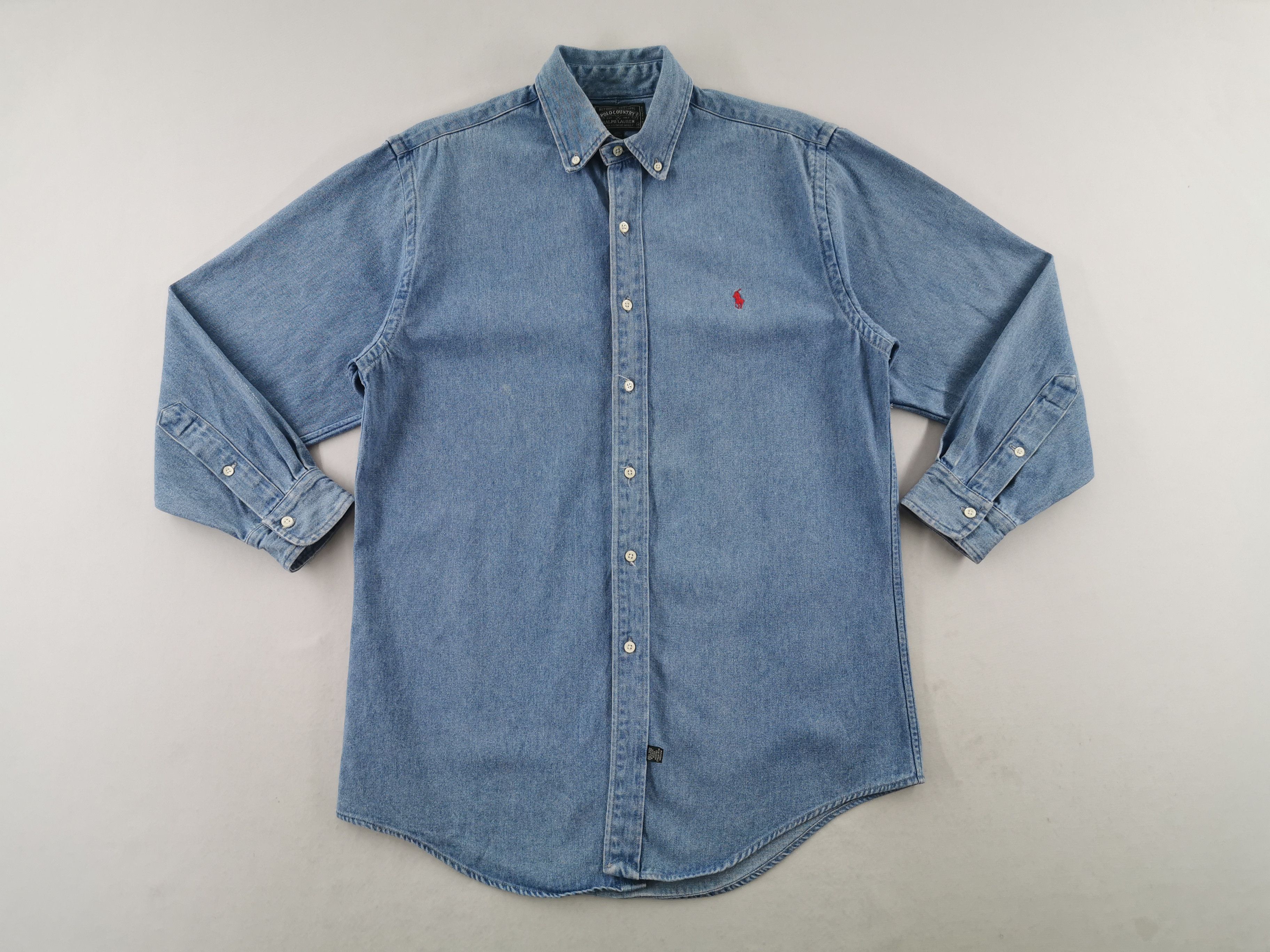 Polo Ralph Lauren Vintage 90s Polo Ralph Lauren Jeans Button Shirt Size M Size US M / EU 48-50 / 2 - 1 Thumbnail