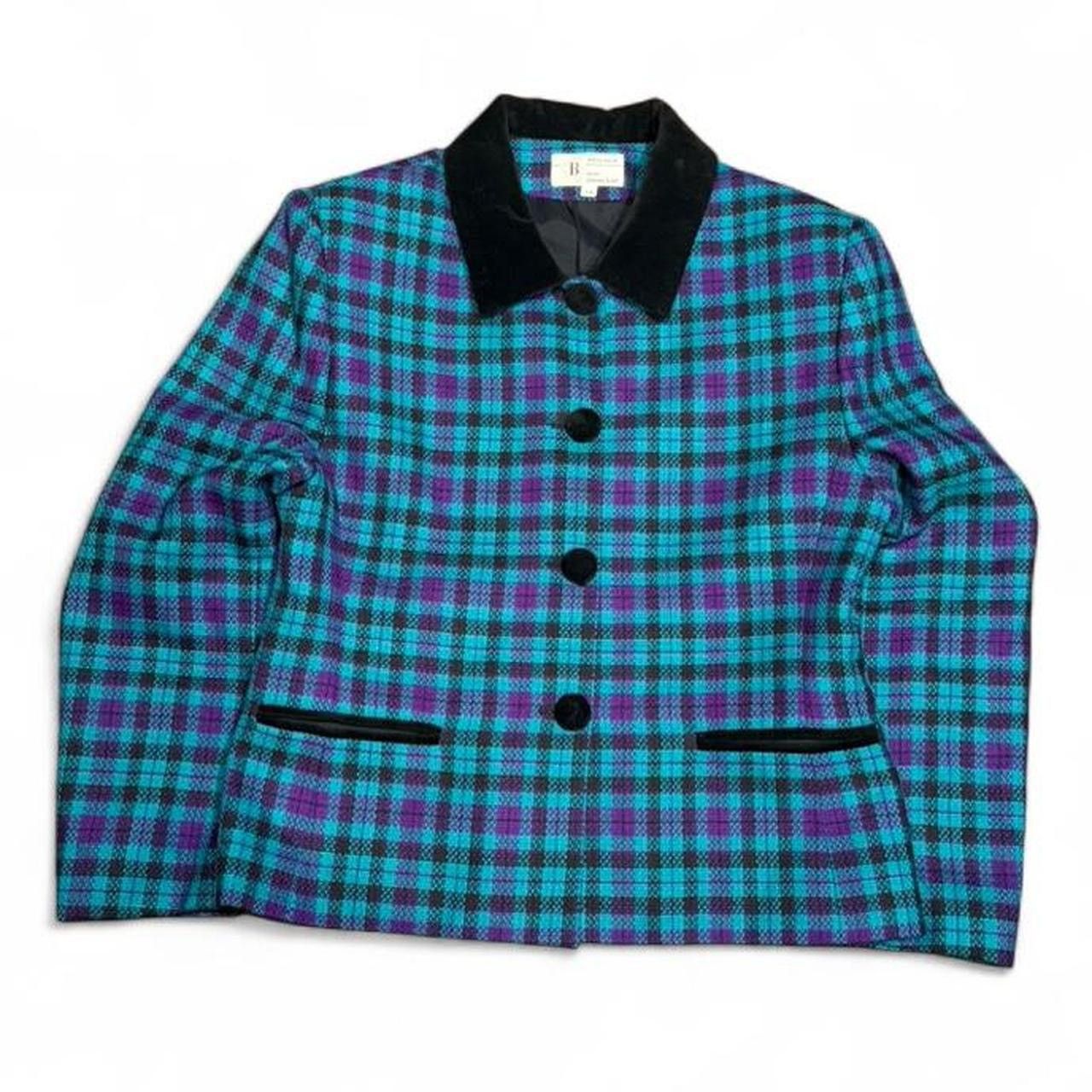 Jeremy Scott Vintage 90s Jeremy Scott Plaid Wool Padded Cropped Blazer Size US S / EU 44-46 / 1 - 1 Thumbnail