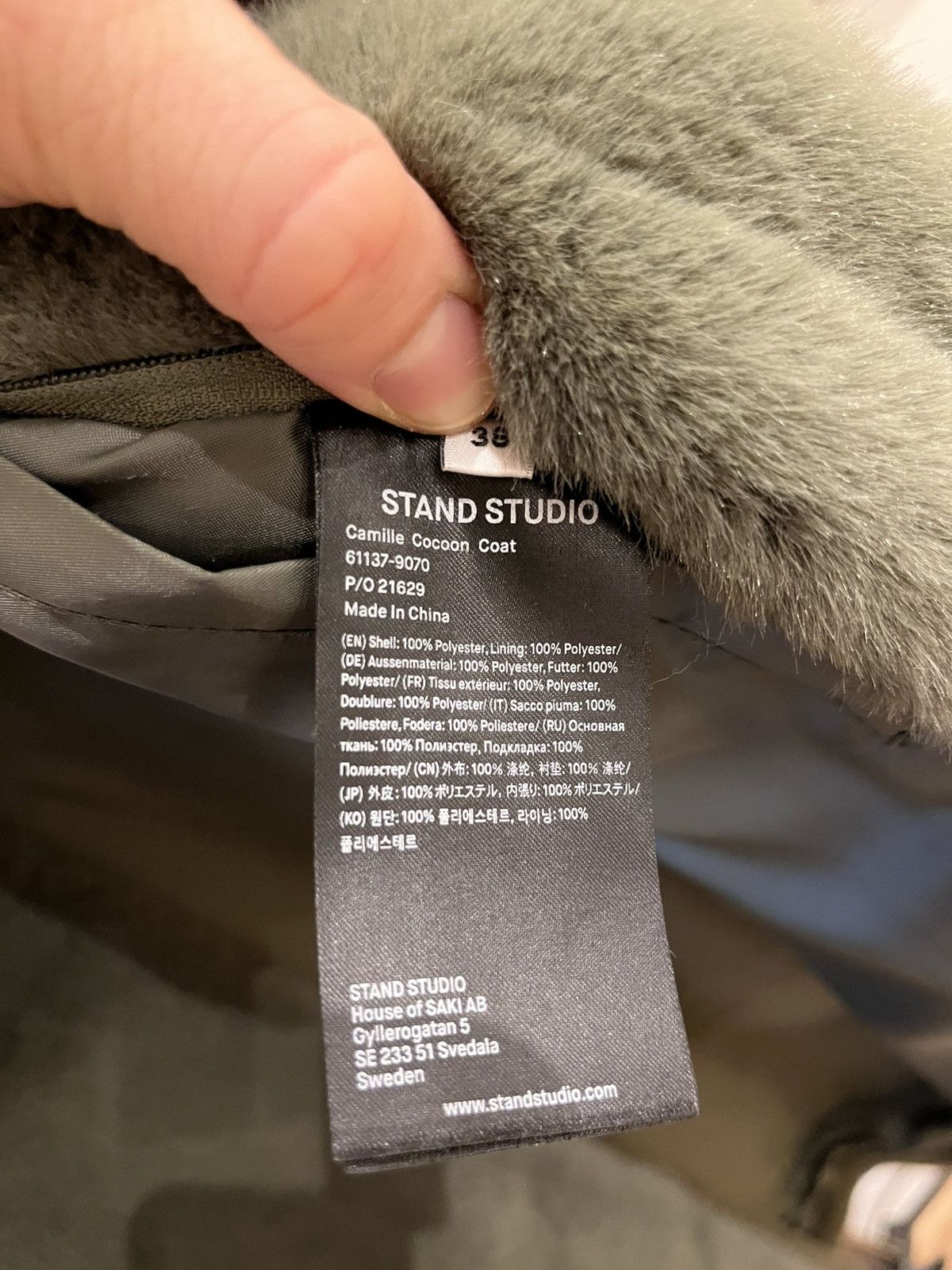 STAND STUDIO Stand Studio Green Maria Faux Fur Coat Size M / US 6-8 / IT 42-44 - 8 Thumbnail