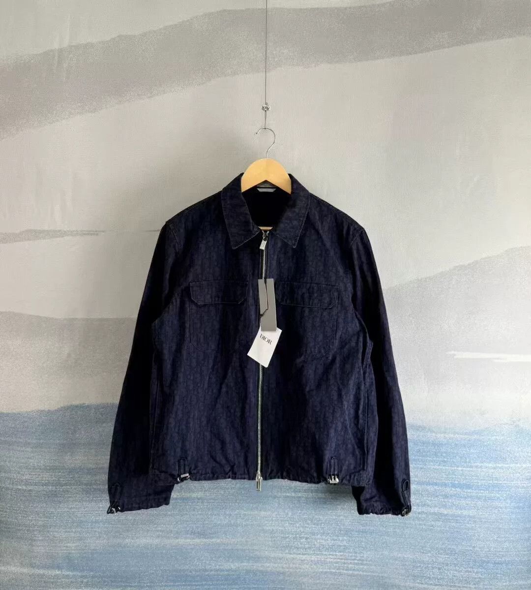 Dior Dior Navy Blue Denim Jacket with Lapel Collar Size US M / EU 48-50 / 2 - 1 Thumbnail