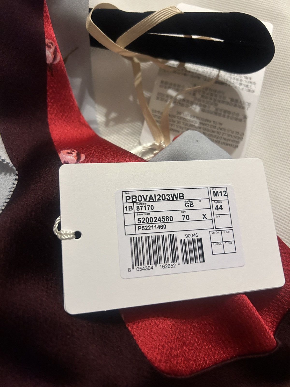 Valentino VALENTINO GARAVANI 100% Silk chiffon-paneled Dress MSRP$3980 Size M / US 6-8 / IT 42-44 - 7 Thumbnail