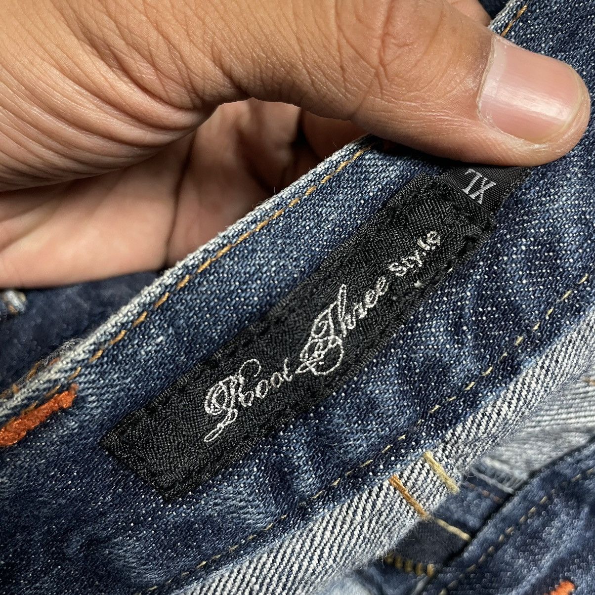 If Six Was Nine 🇯🇵 ROOT THREE WASHED DENIM FLARE DENIM PANTS Size US 33 - 16 Thumbnail