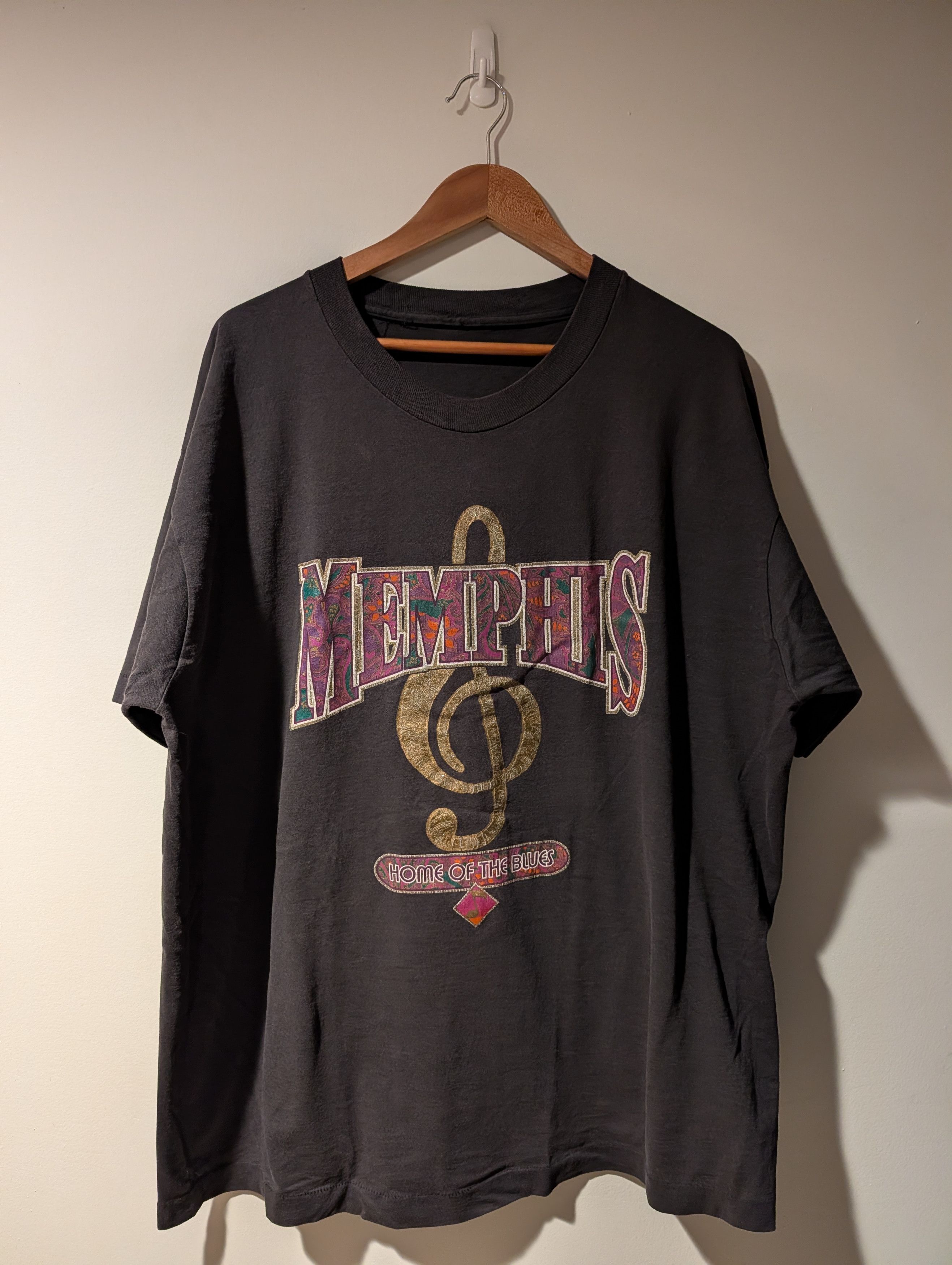 Arts & Science Vintage 90s Memphis Tennessee Home of the Blues T-Shirt Size US XXL / EU 58 / 5 - 1 Thumbnail
