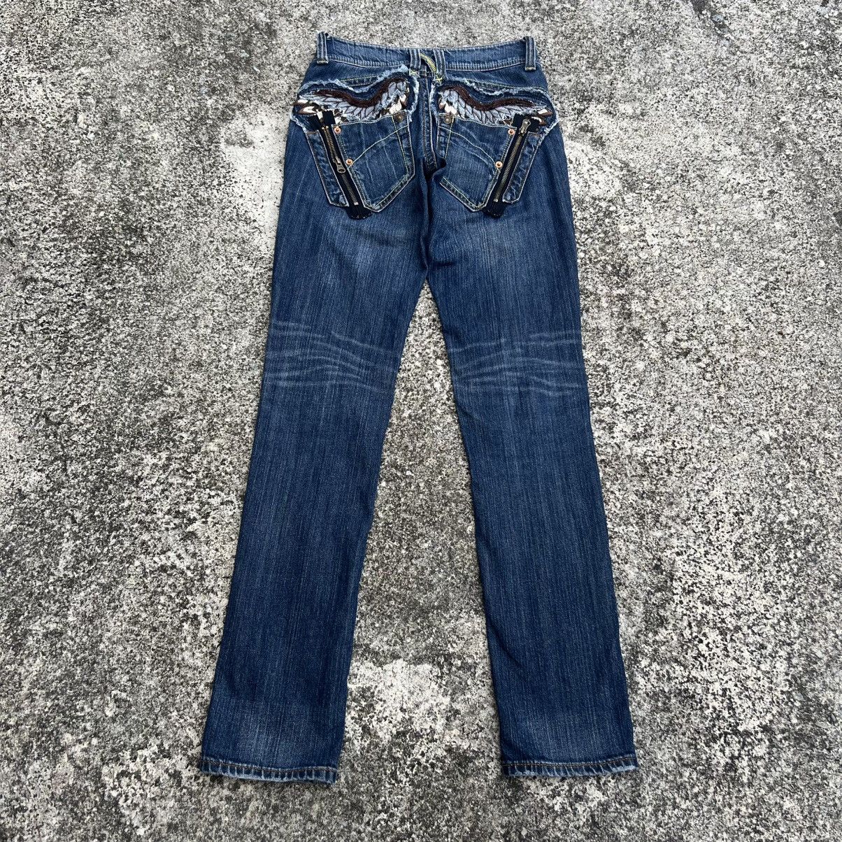 Japanese Brand “BACK NUMBER” EMBROIDERY SLIM FIT PUNK JEANS Size US 27 - 1 Thumbnail
