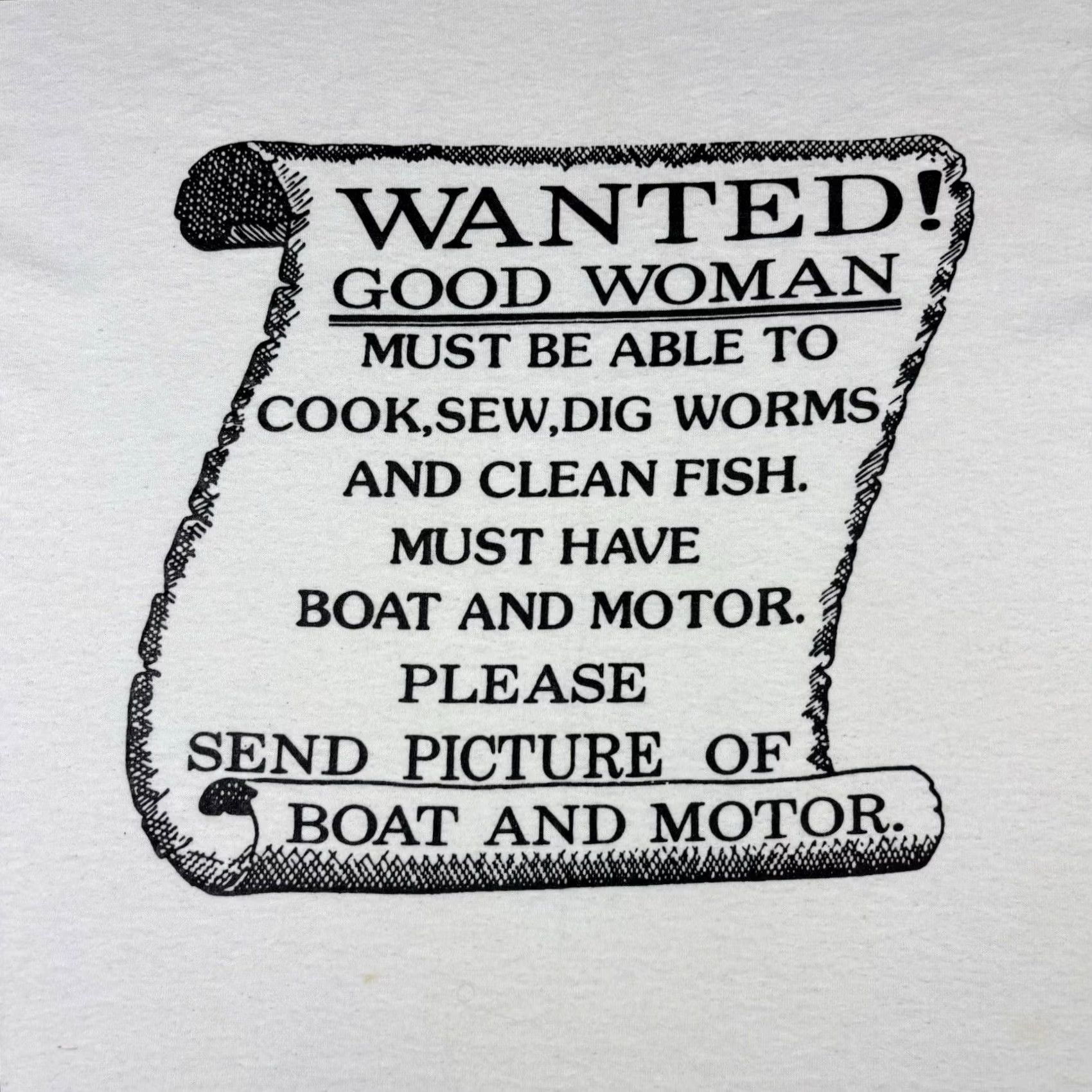 Hanes VINTAGE Hanes Funny Fishing Quote T Shirt Humor 90s Art Adult XL Mens White Size US XL / EU 56 / 4 - 6 Thumbnail