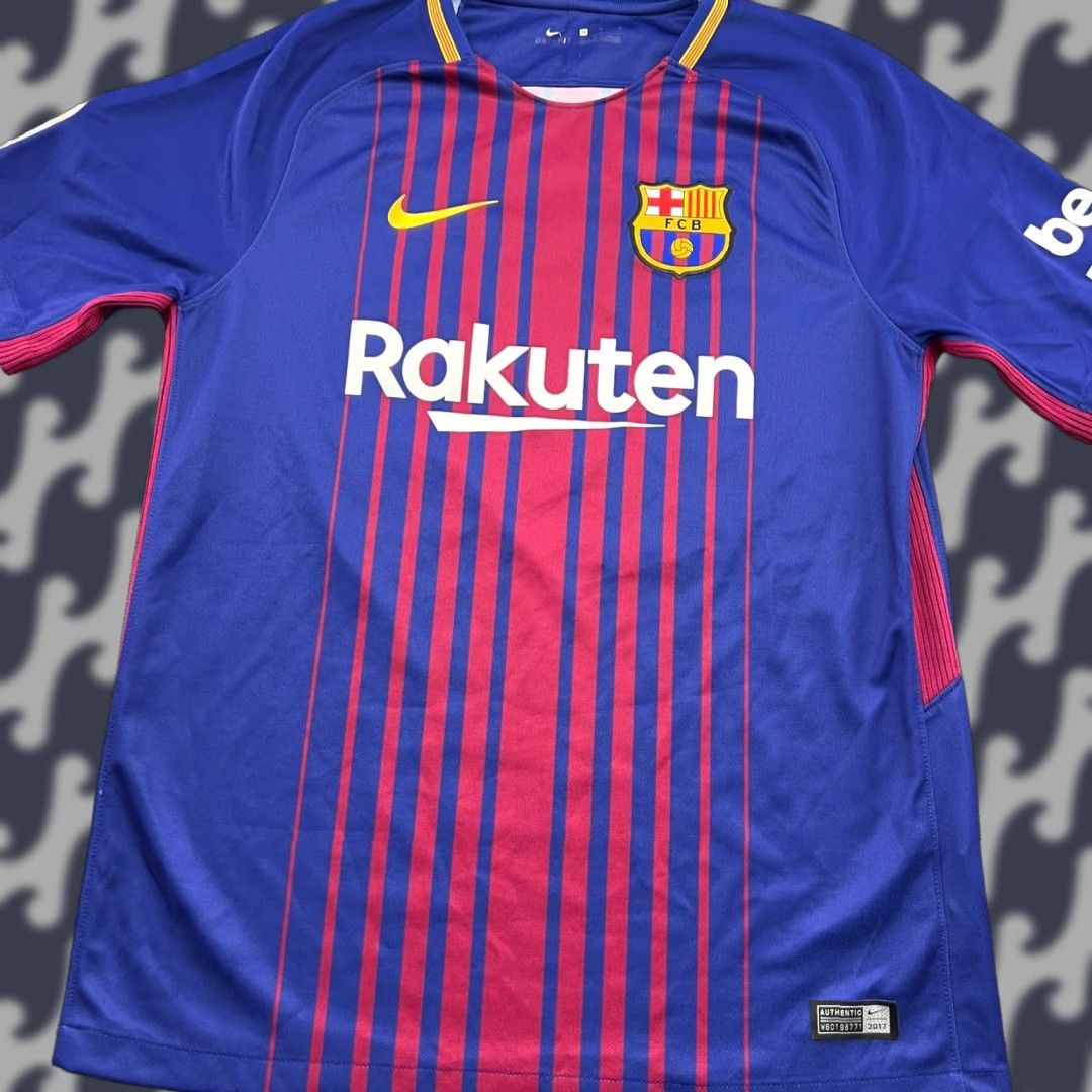 Nike Nike Barcelona 2017 2018 Home Football Jersey Shirt M Multicolor Soccer Dry Moisture Wicking Mens Size US M / EU 48-50 / 2 - 1 Thumbnail