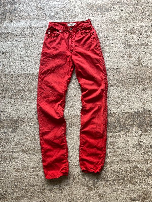 Guess Guess Jeans Made in Italy Red Vintage 90s Rare Slim Fit Size 27" / US 4 / IT 40 - 2 Thumbnail