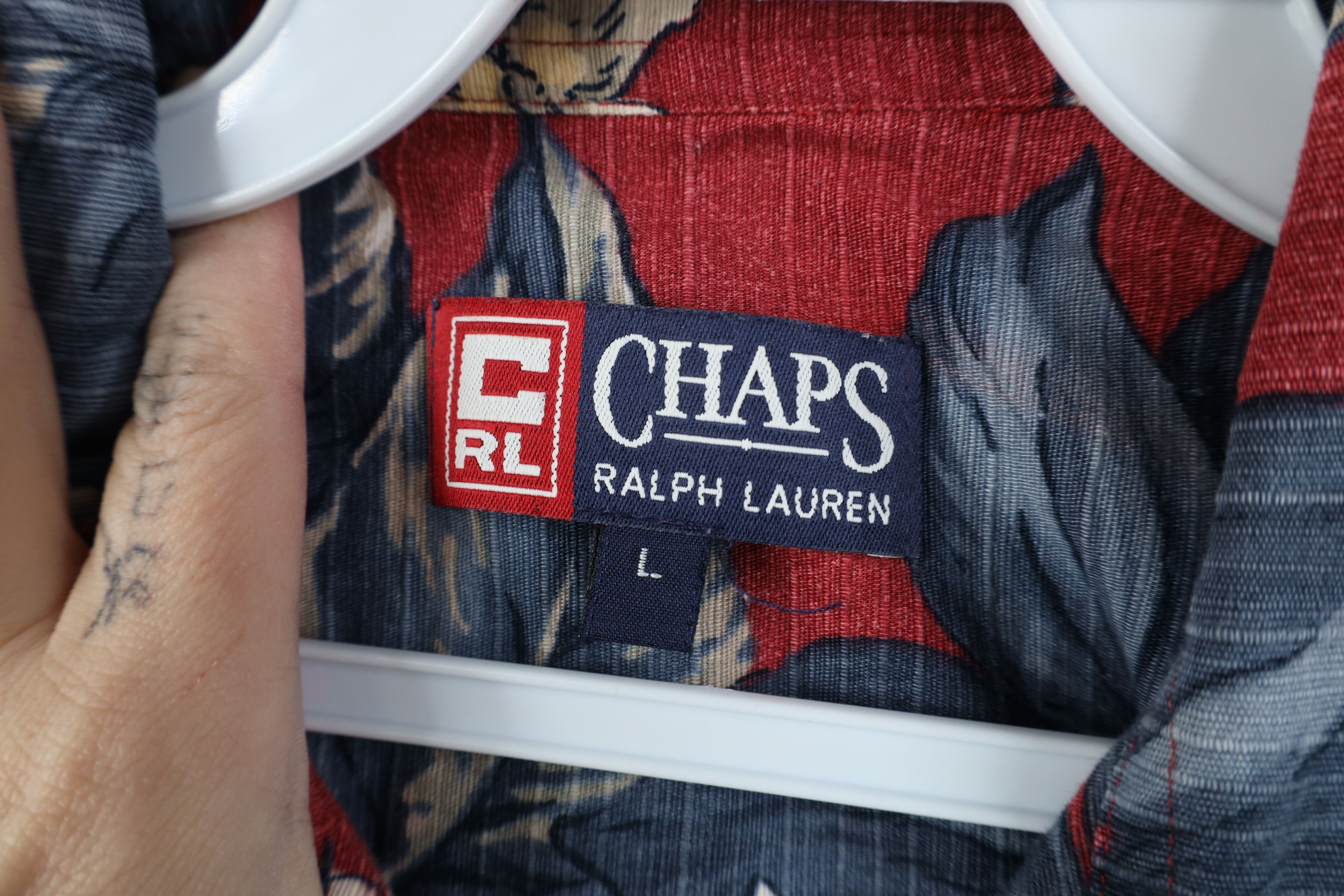 Ralph Lauren Vintage 90s Chaps Ralph Lauren Looped Collar Hawaiian Shirt Size US L / EU 52-54 / 3 - 8 Thumbnail