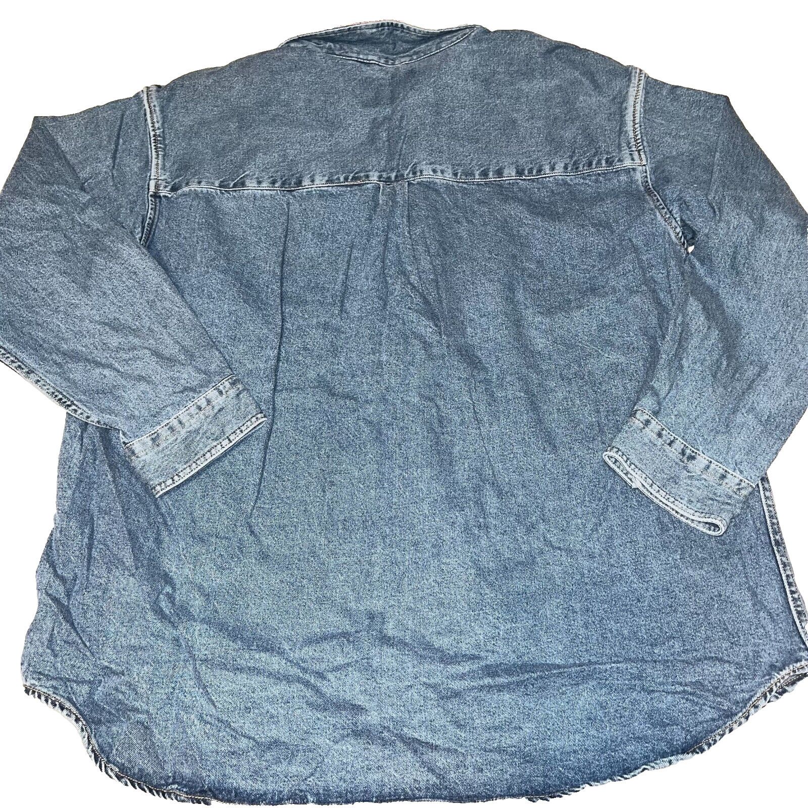 Levi's Levi's Silver Tab Denim Oversized Blue Pocket Shirt Men's XL Size US XL / EU 56 / 4 - 2 Thumbnail