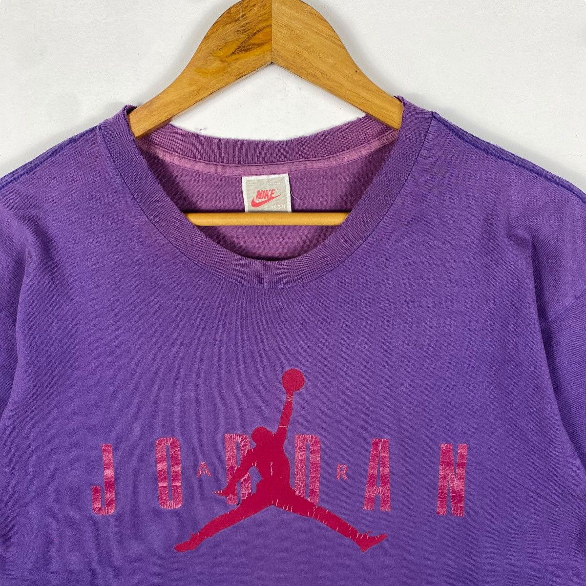 Nike Vintage 90's Distressed AIR JORDAN Graphic Faded Tee Shirt Size US S / EU 44-46 / 1 - 2 Thumbnail