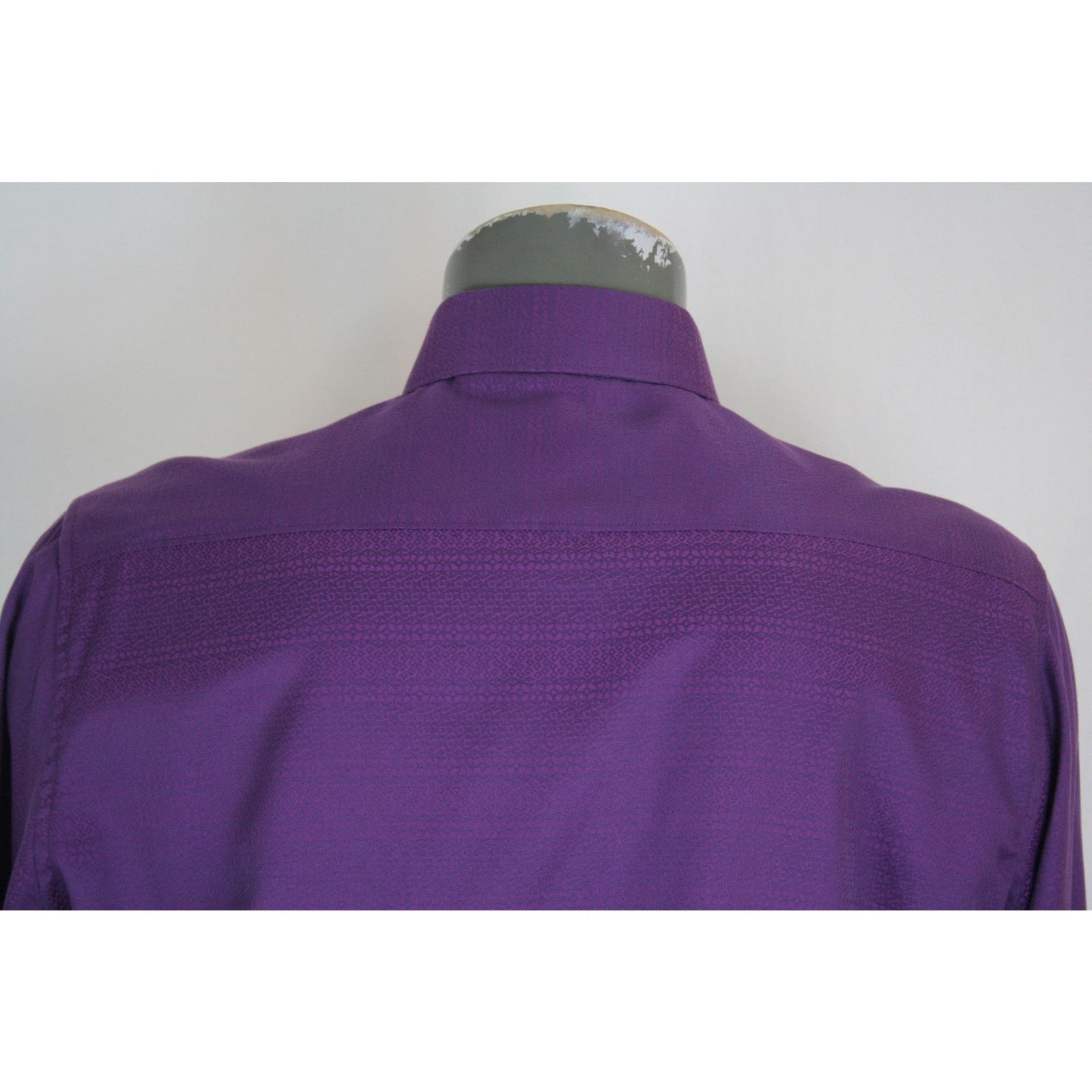 Robert Graham Robert Graham Geometric Print Flip Cuff Shiny Purple Shirt M Size US M / EU 48-50 / 2 - 4 Thumbnail