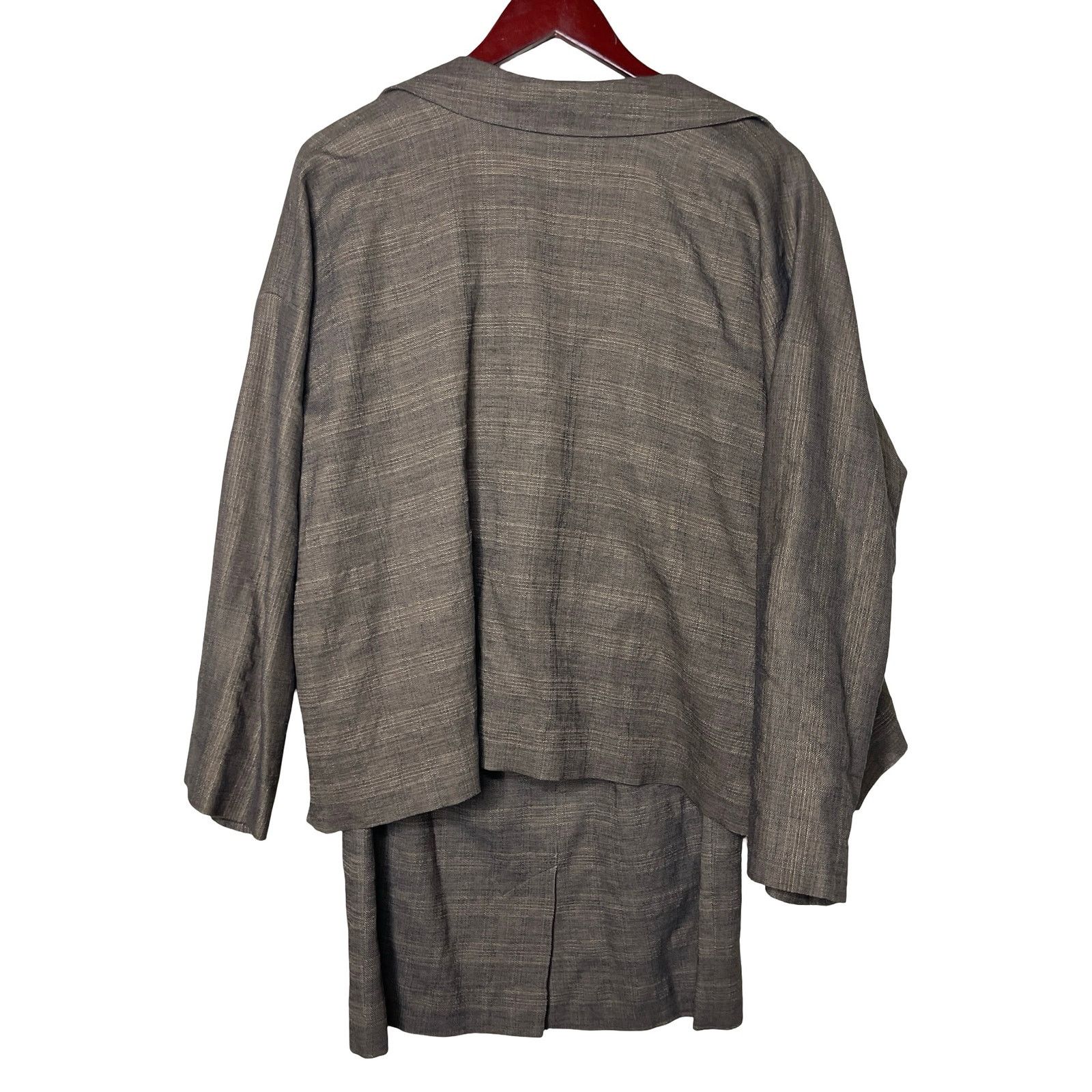 eskandar New Eskandar two piece suit Open collar jacket straight skir Size 30" / US 8 / IT 44 - 2 Thumbnail