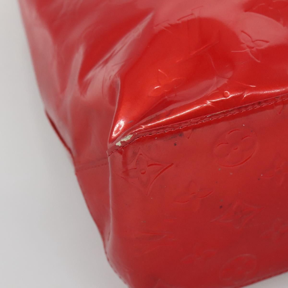 Louis Vuitton LOUIS VUITTON Monogram Vernis Reade MM Hand Bag Red Rouge Size ONE SIZE - 14 Thumbnail