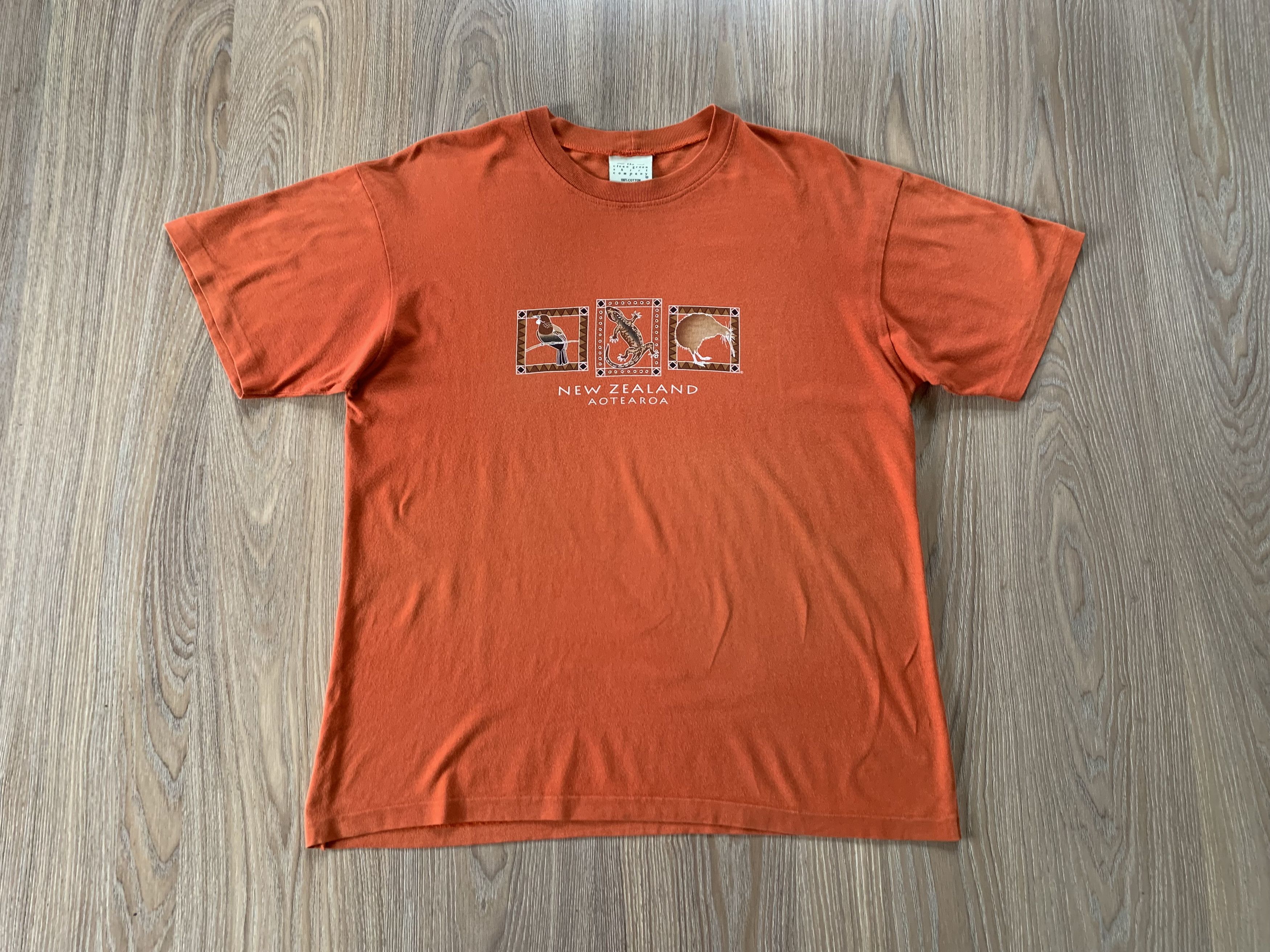 Vintage Vintage New Zealand Cotton Aotearoa Printed T-Shirt Size US L / EU 52-54 / 3 - 2 Thumbnail