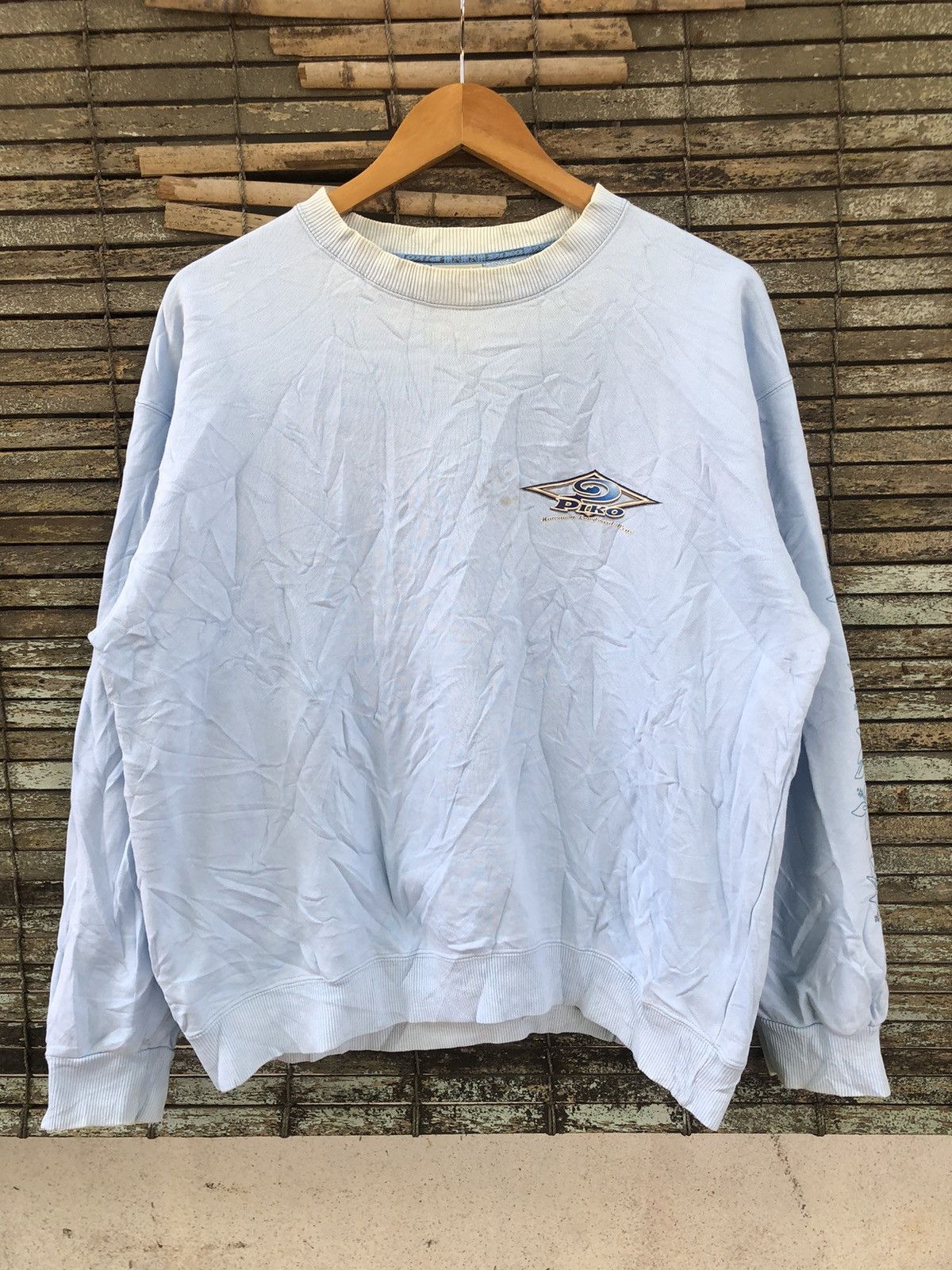 Japanese Brand × Vintage 🔥Vintage Glitter Piko Hawaiian Longboard Wear Sweatshirts Size US L / EU 52-54 / 3 - 12 Thumbnail