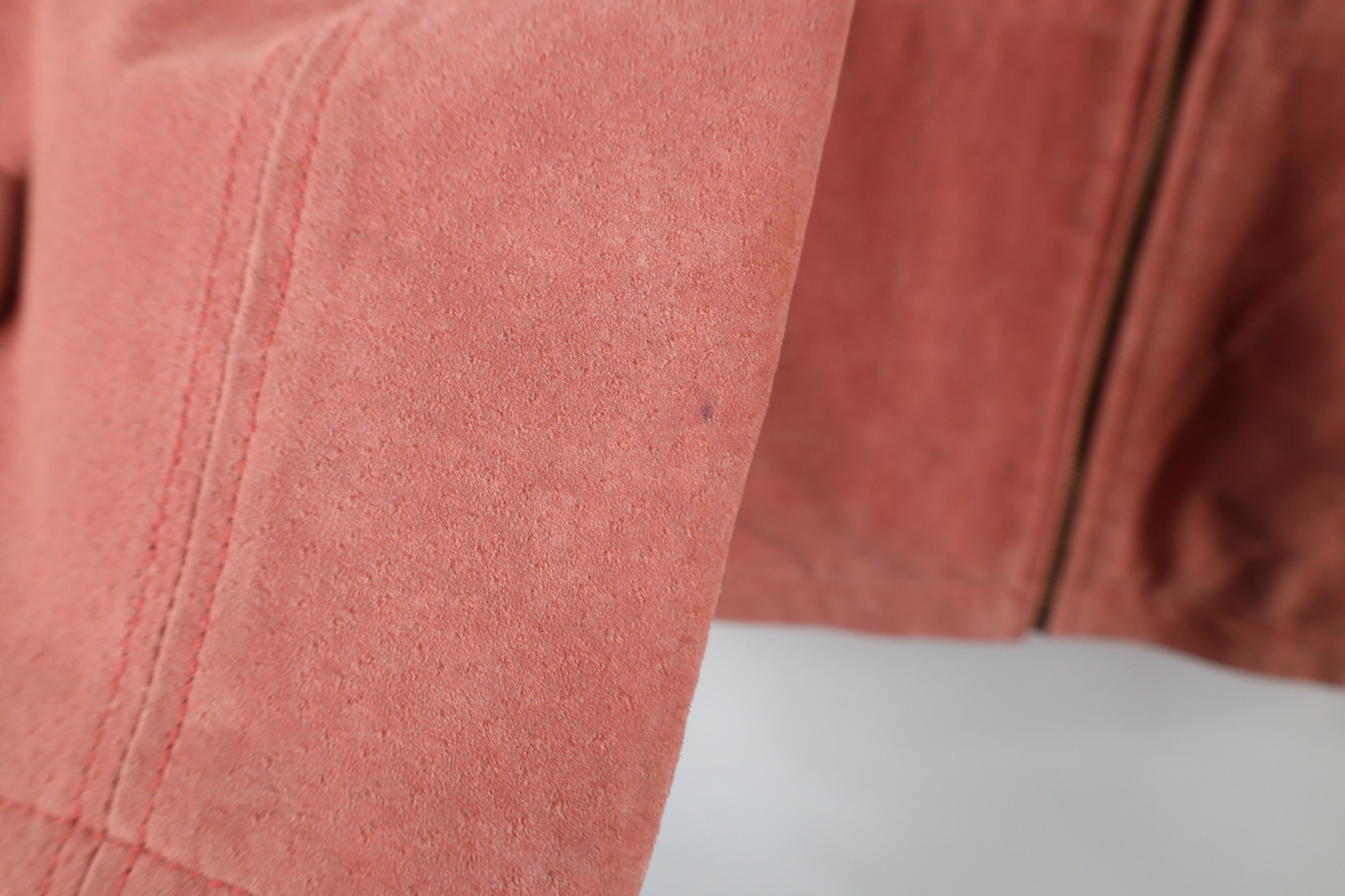 Vintage Vintage 90s Streetwear Leather Cafe Racer Bomber Jacket Pink Size XXL / US 16-18 / IT 52-54 - 7 Thumbnail