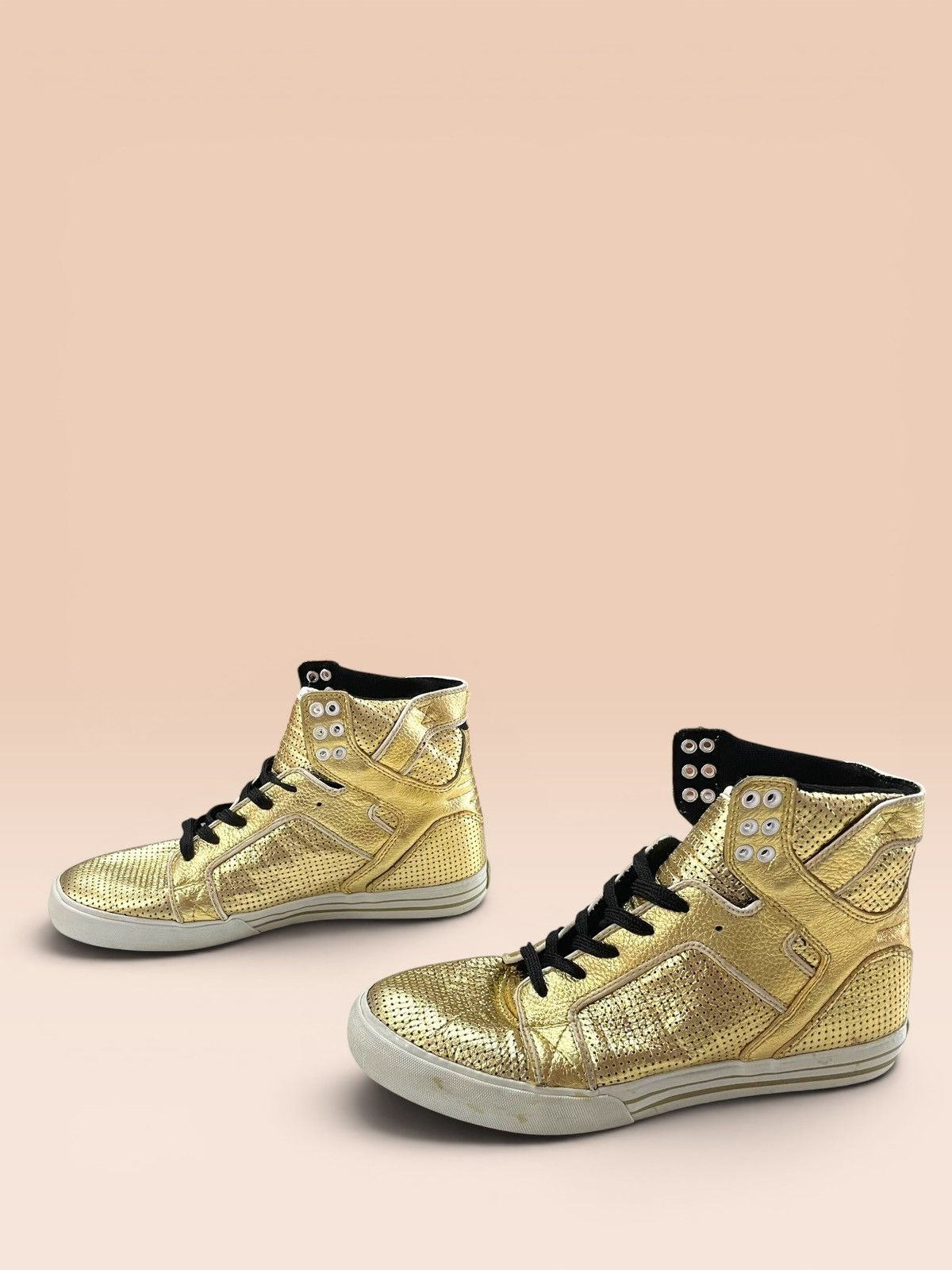 Supra Supra Skytop 14K Gold Perforated Hightops Size US 9 / EU 42 - 2 Thumbnail