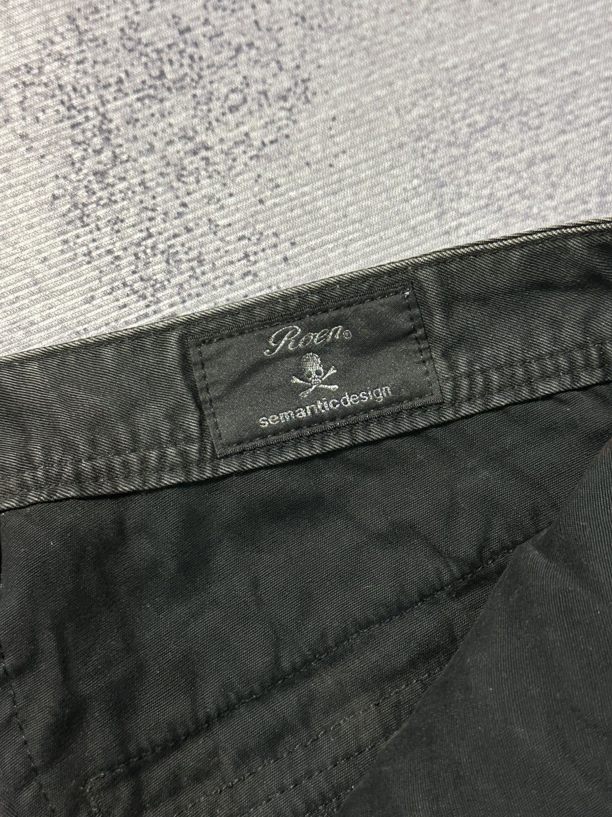 If Six Was Nine ROEN X Sematicdesign Black Rust Strech Bondage Denim Jeans Size US 32 / EU 48 - 11 Thumbnail