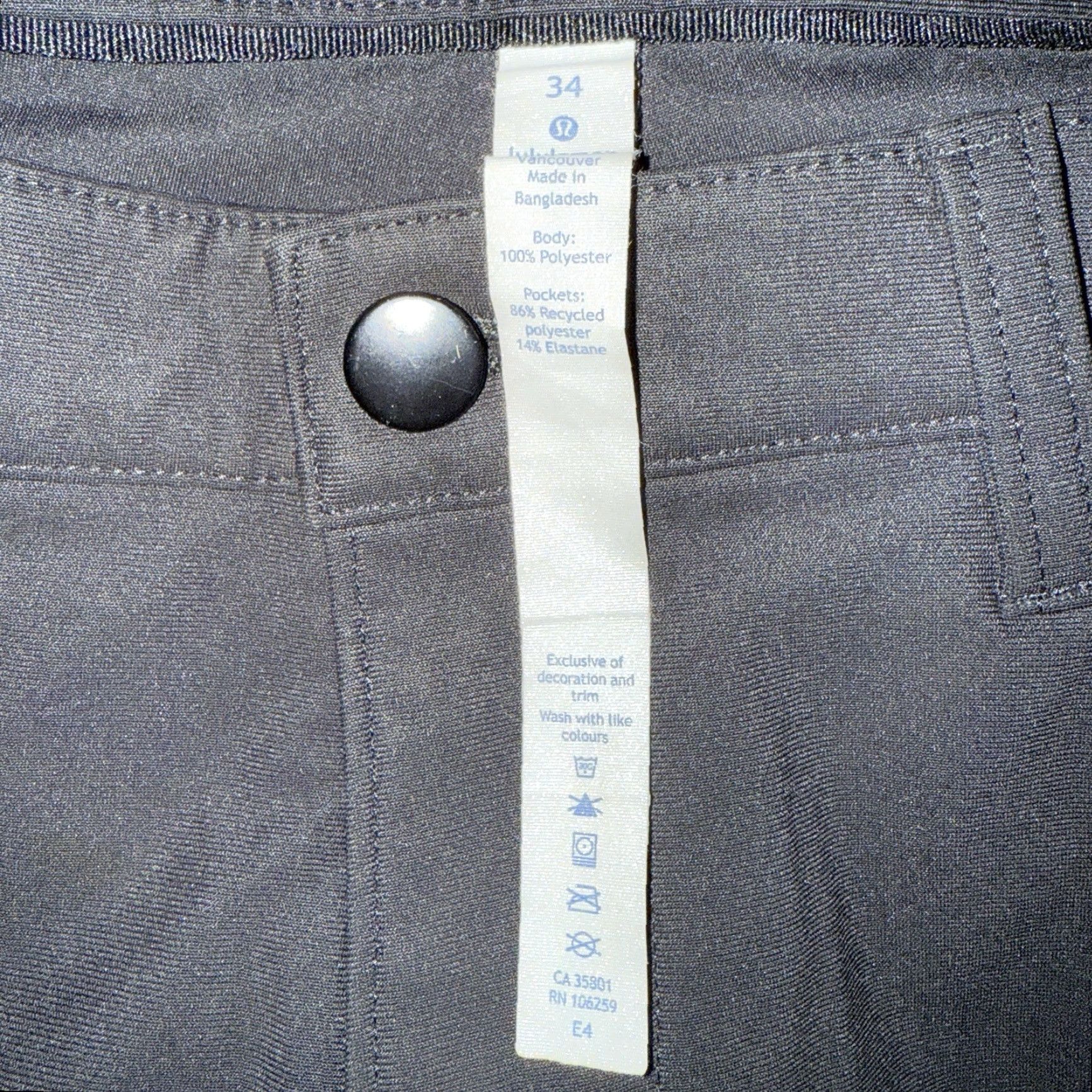 Lululemon Lululemon Pants Mens 34x33 Black 100% Polyester Athletic Ankle Activewear Regular Size Type Size US 34 / EU 50 - 4 Thumbnail