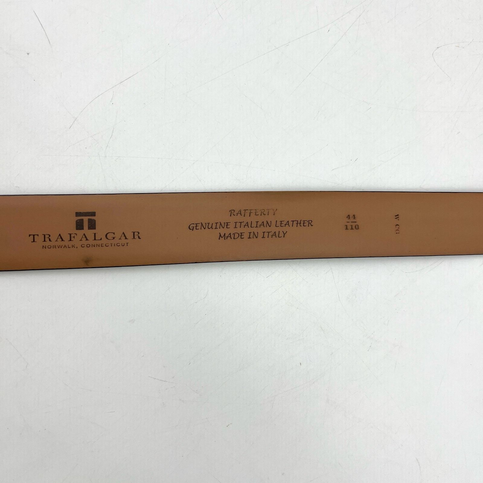 Trafalgar Traflagar Black Rafferty Italian Leather Belt 44 Waist Size 44 - 4 Thumbnail