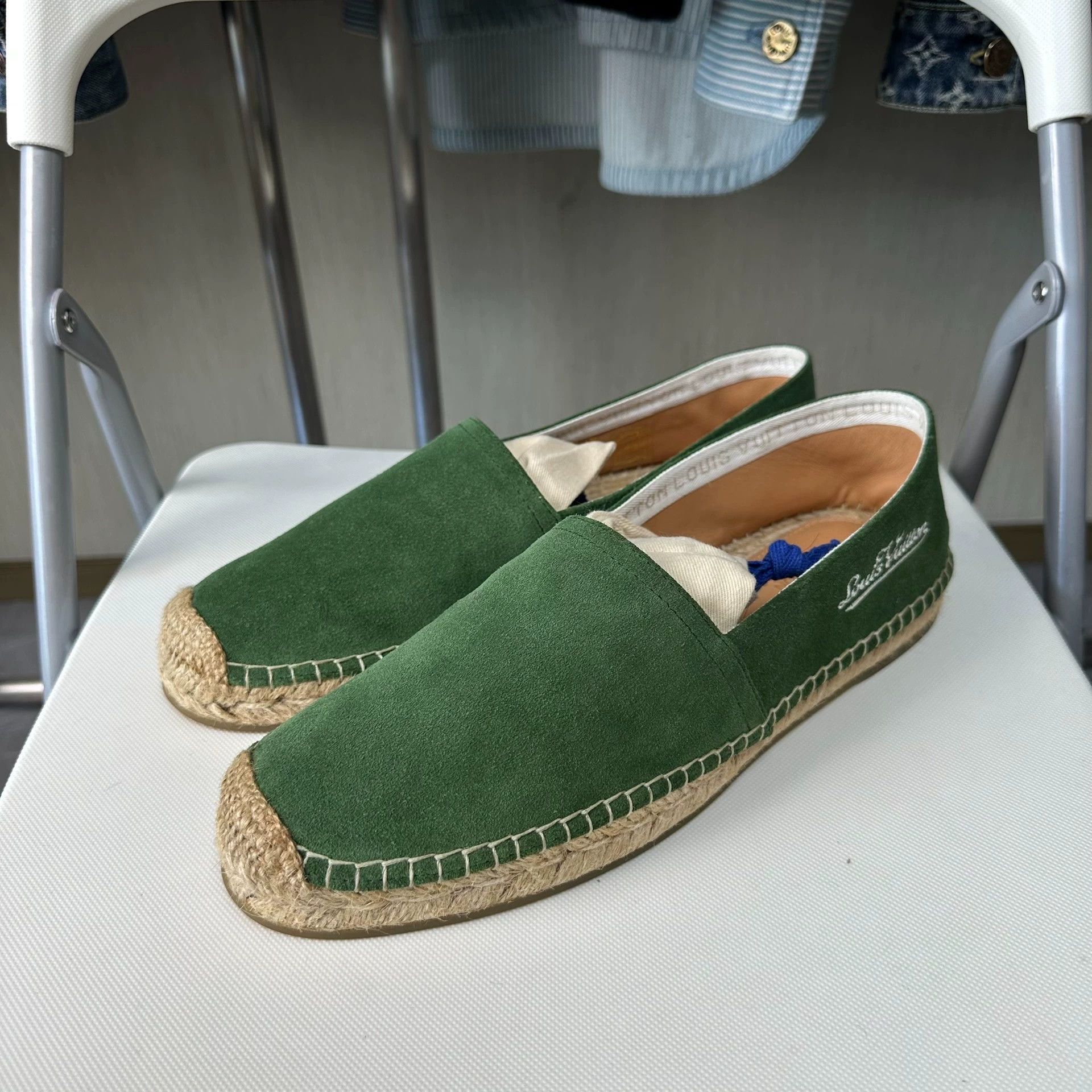 Louis Vuitton Louis Vuitton Green Boat Shoes Size 42 Size US 9 / EU 42 - 1 Thumbnail