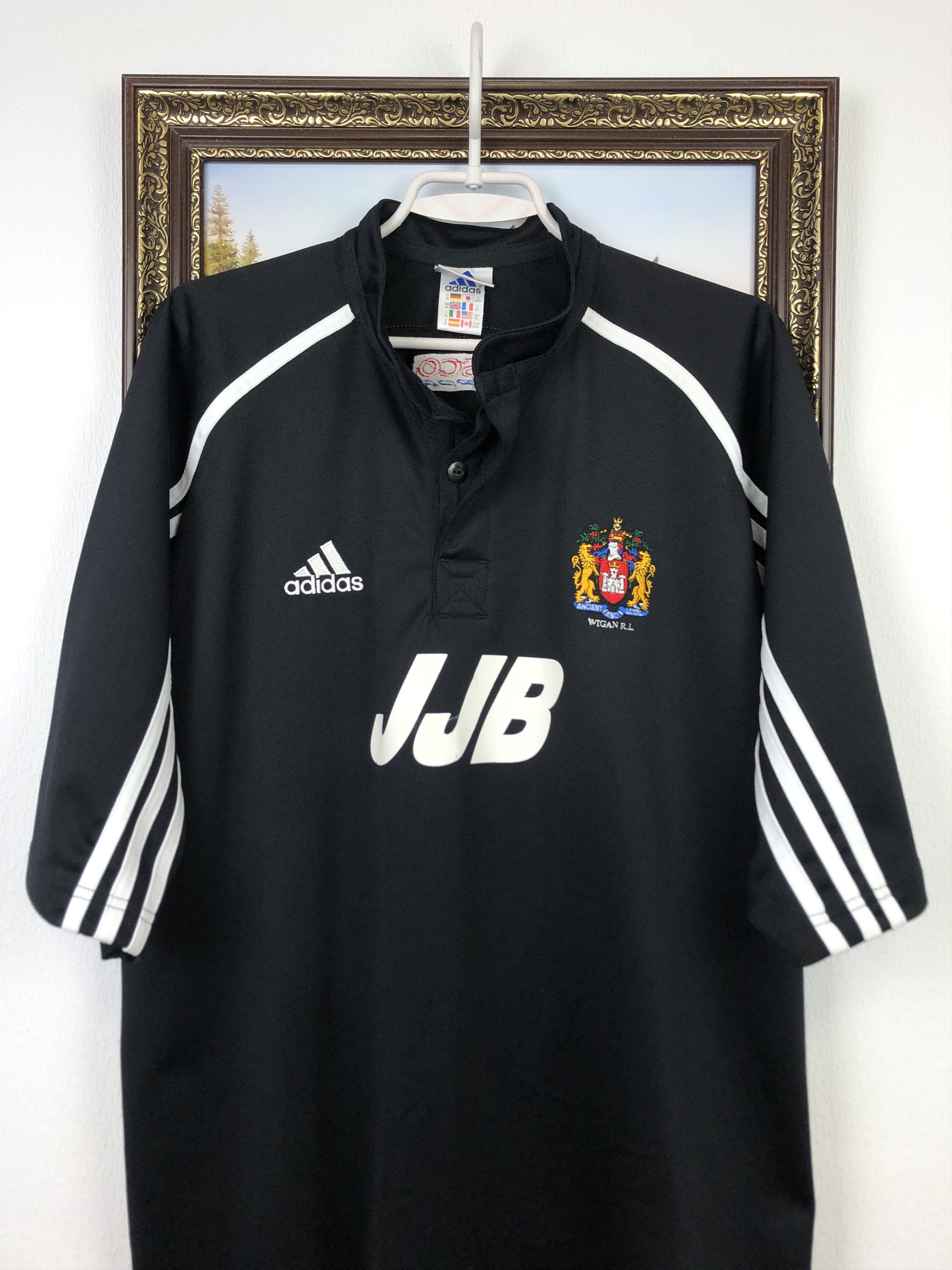 Adidas Vintage Wigan Warriors Adidas JJB Rugby League Shirt Jersey Size US XL / EU 56 / 4 - 2 Thumbnail