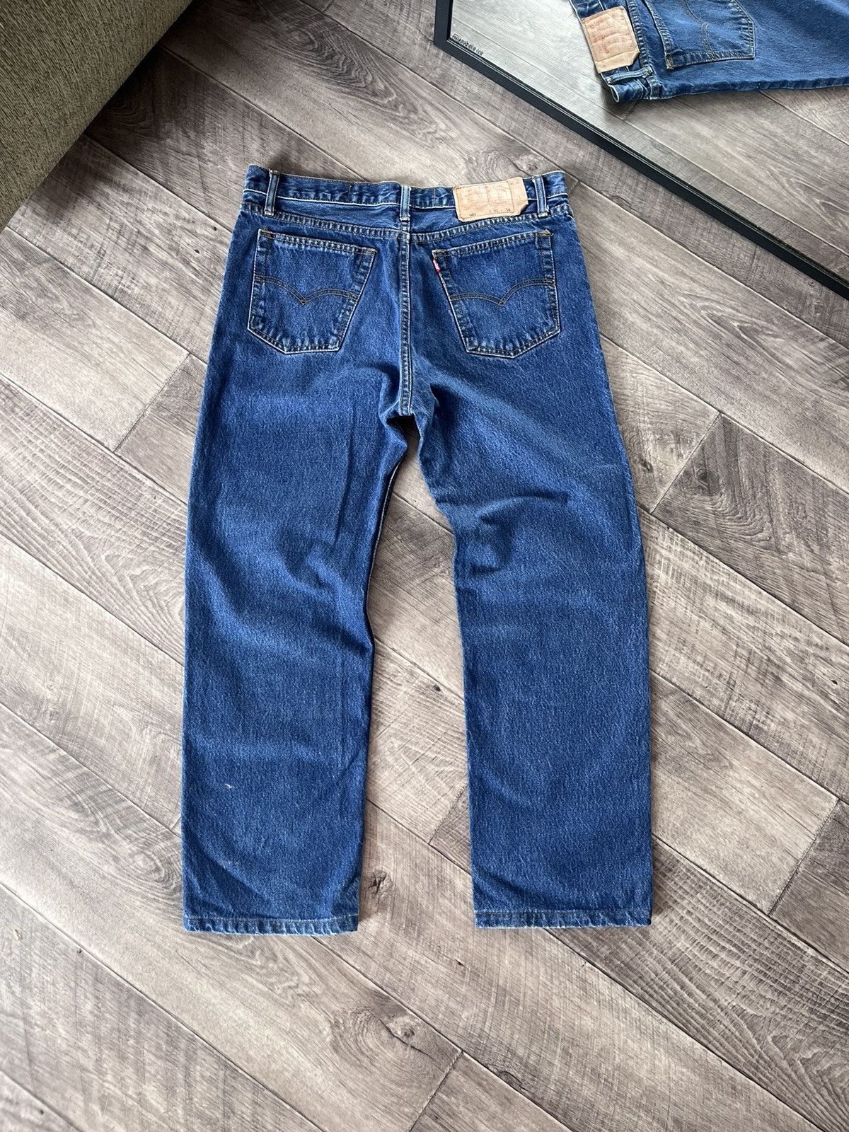 Levi's Vintage 90s Levi's 501 Blue Denim Jeans Size US 33 - 3 Thumbnail