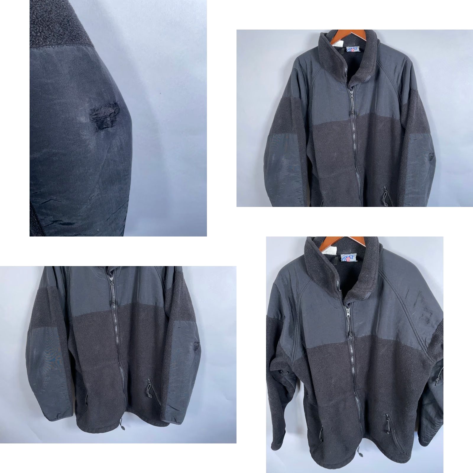 Vintage Beckham DSCP Polartec Fleece Jacket Zip Up Short XL Black Men Adult Regular Coat Jacket Size US XL / EU 56 / 4 - 8 Thumbnail