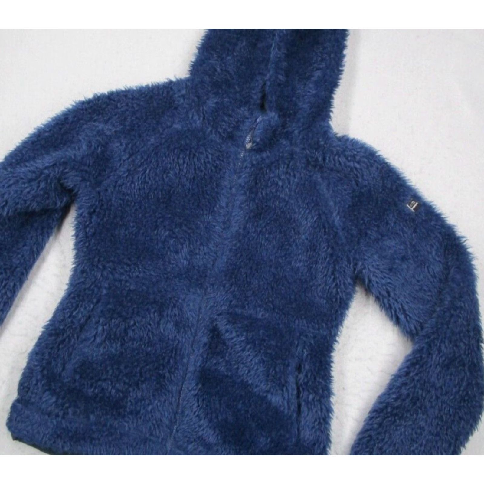Vintage Equiline Jacket Womens Small Blue Silene Faux Fur Full Zip Hooded Equestrian Size S / US 4 / IT 40 - 2 Thumbnail