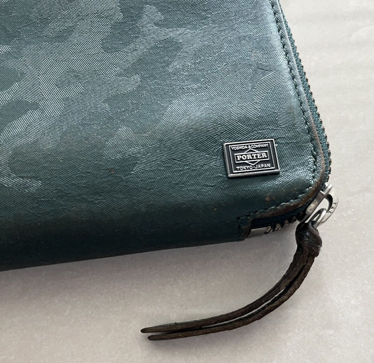 Porter Porter L Shaped Zipper Green Camouflage Pattern Long Wallet Size ONE SIZE - 2 Thumbnail