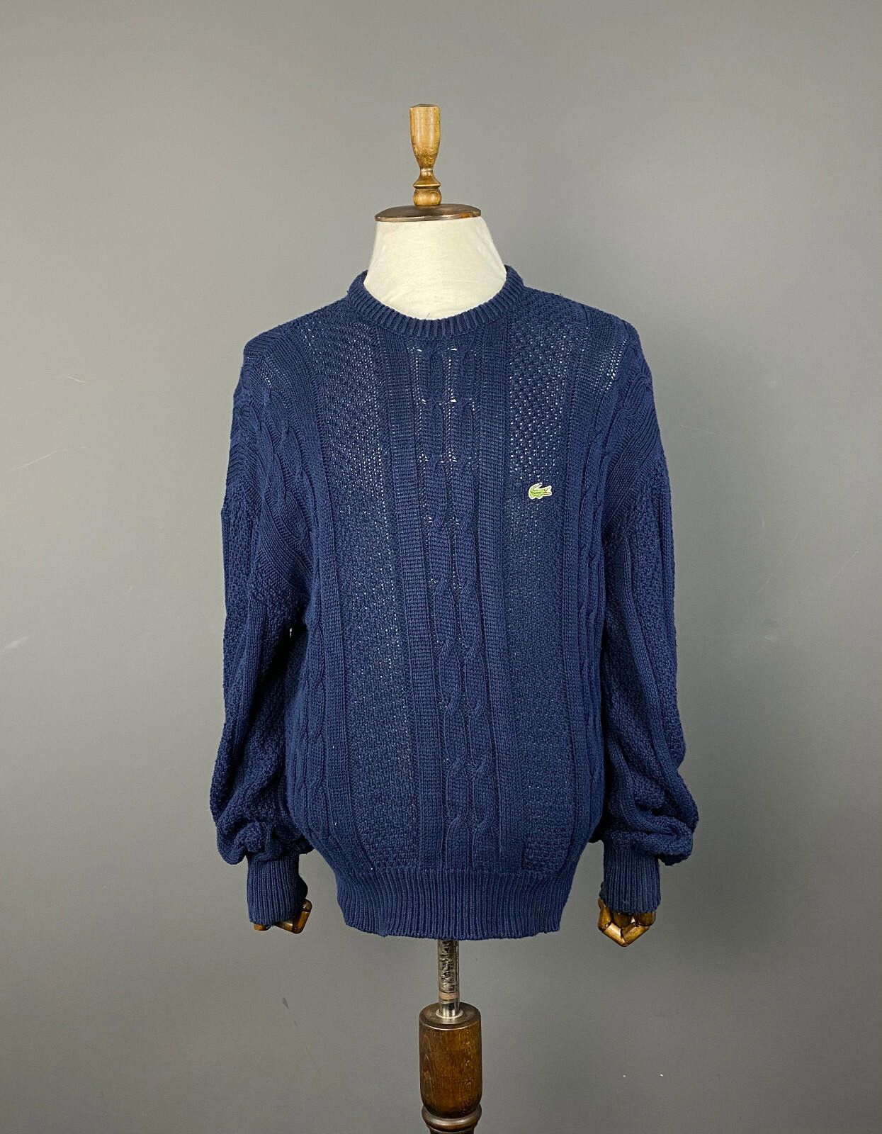 Lacoste Vintage Chemise Lacoste Blue Cotton Sweater Size 5 / L Size US L / EU 52-54 / 3 - 1 Thumbnail