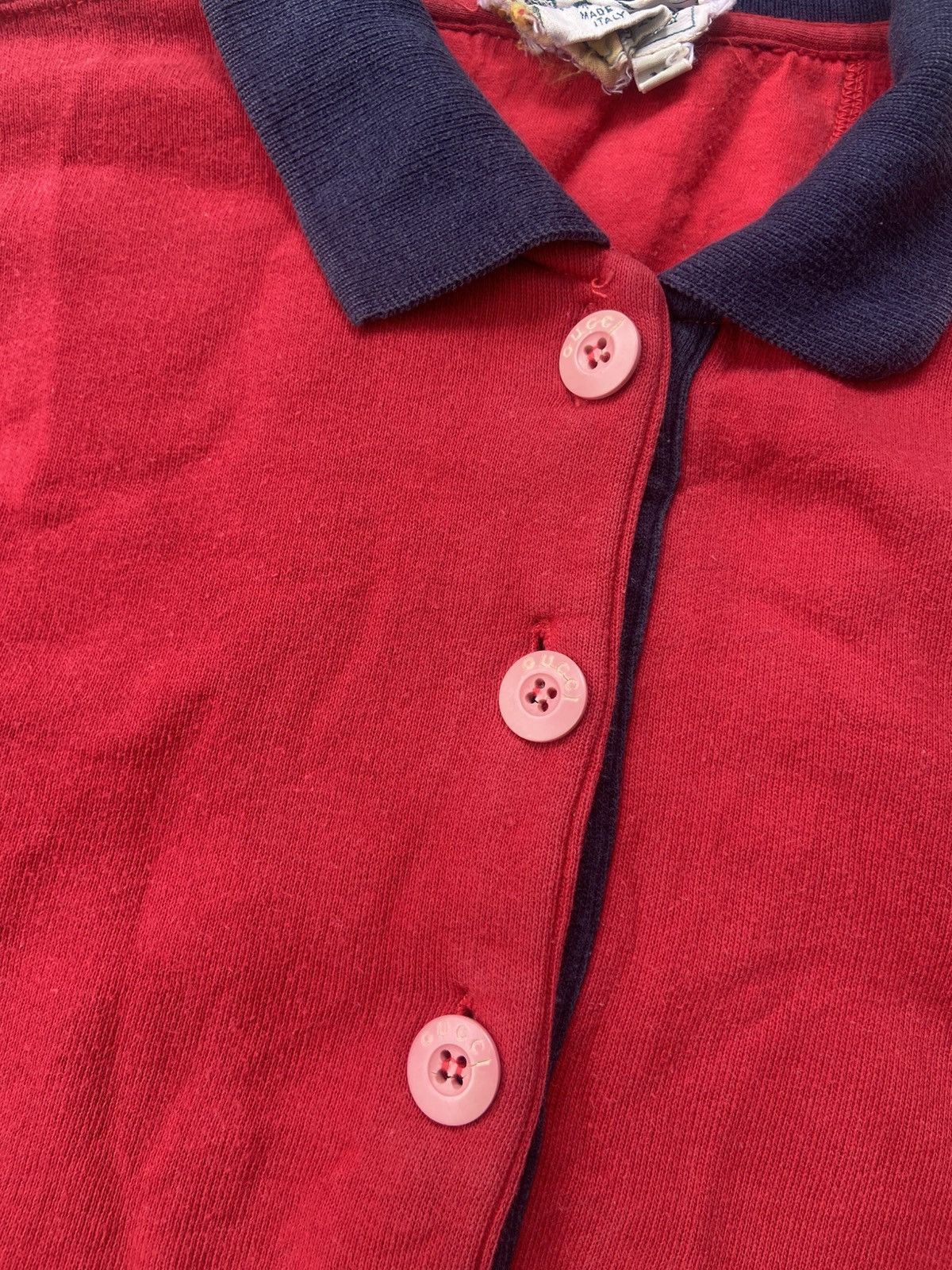 Gucci 90's Gucci Vintage sweatershirt half button red Size US M / EU 48-50 / 2 - 5 Thumbnail