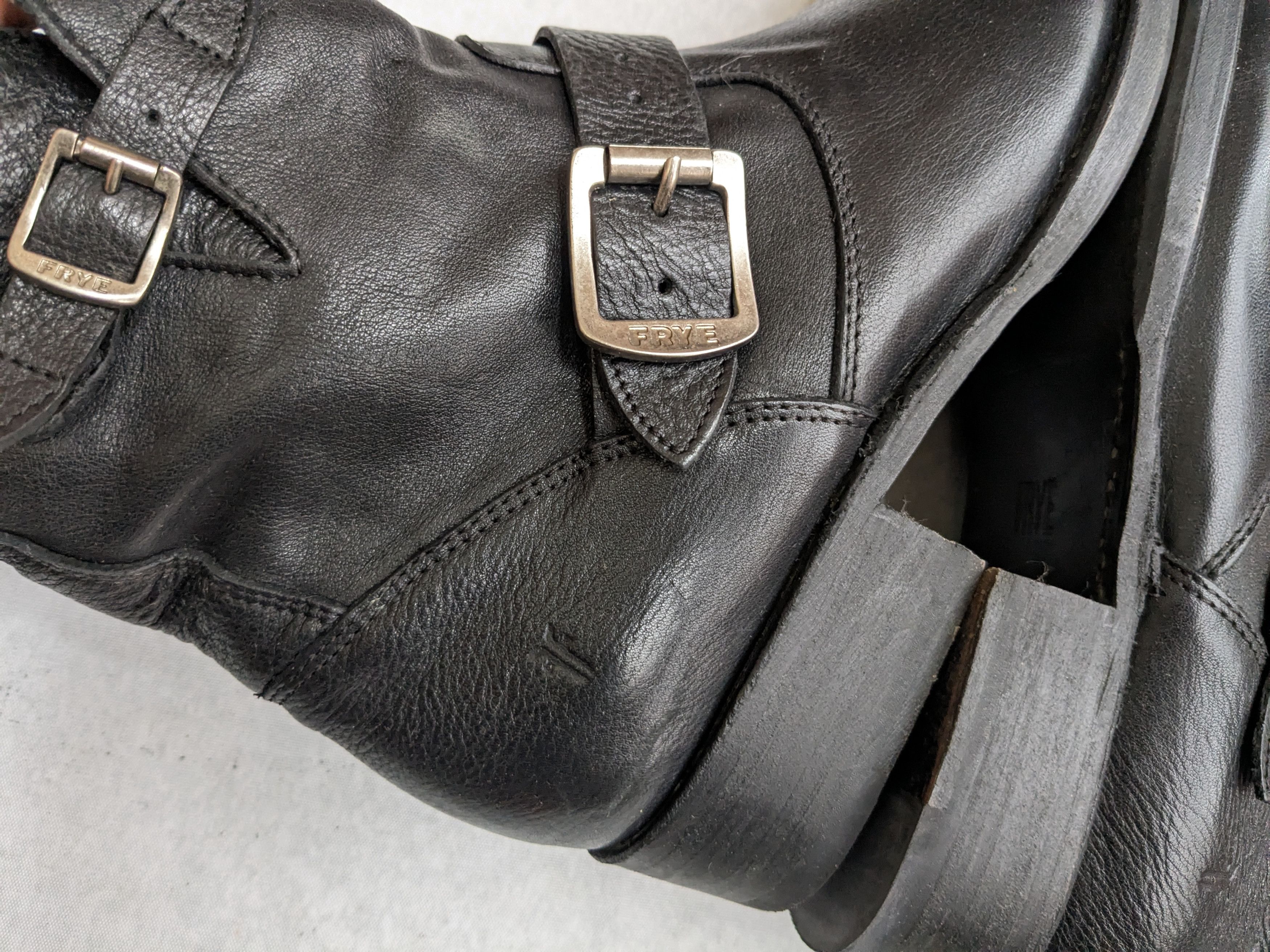 Frye Frye Engineer Boots Black Leather 7.5 Motorcycle Biker Size US 7.5 / EU 40-41 - 9 Thumbnail