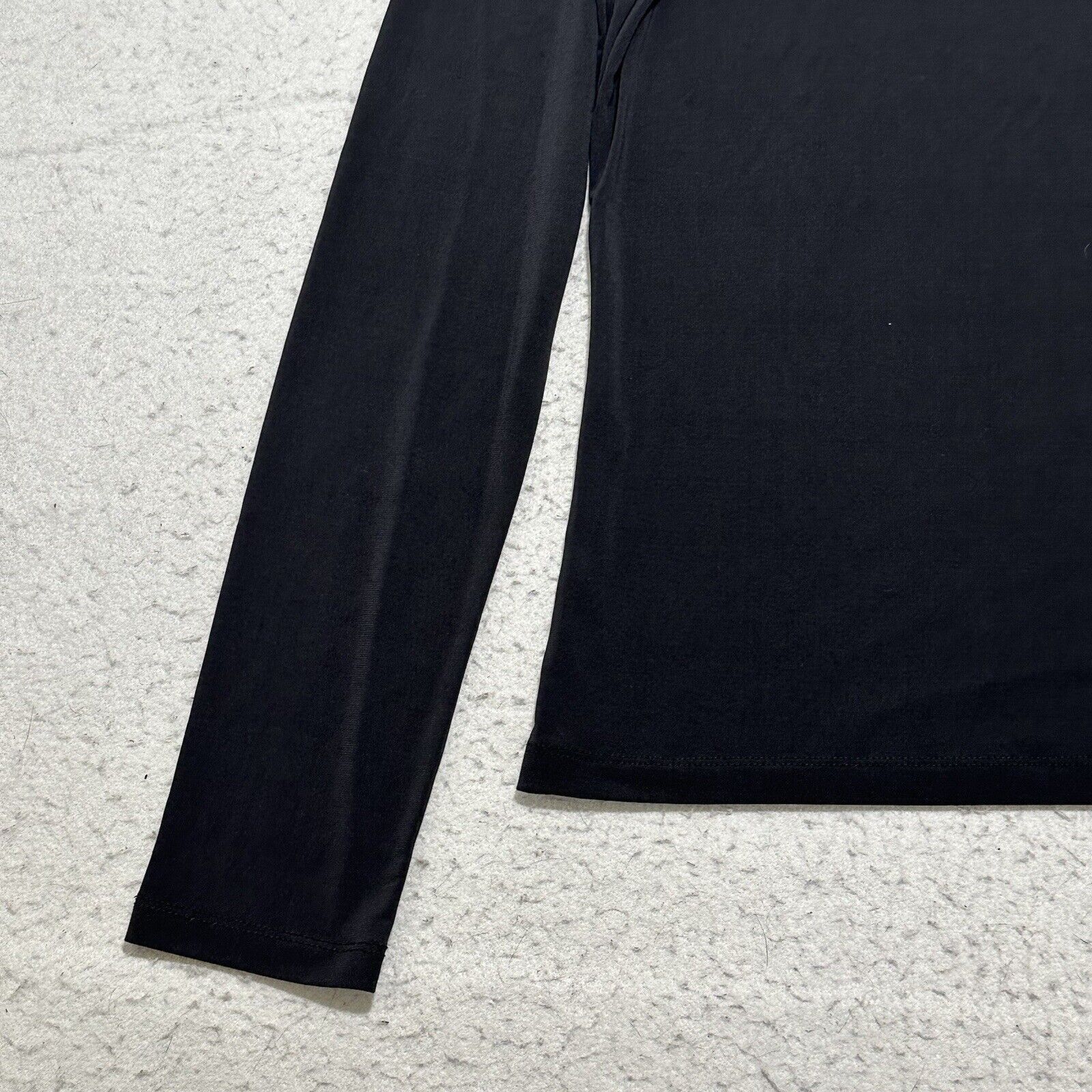 Isaac Mizrahi Isaac Mizrahi Small Short Sleeve Acetate Blend Black T Shirt Size S / US 4 / IT 40 - 6 Thumbnail