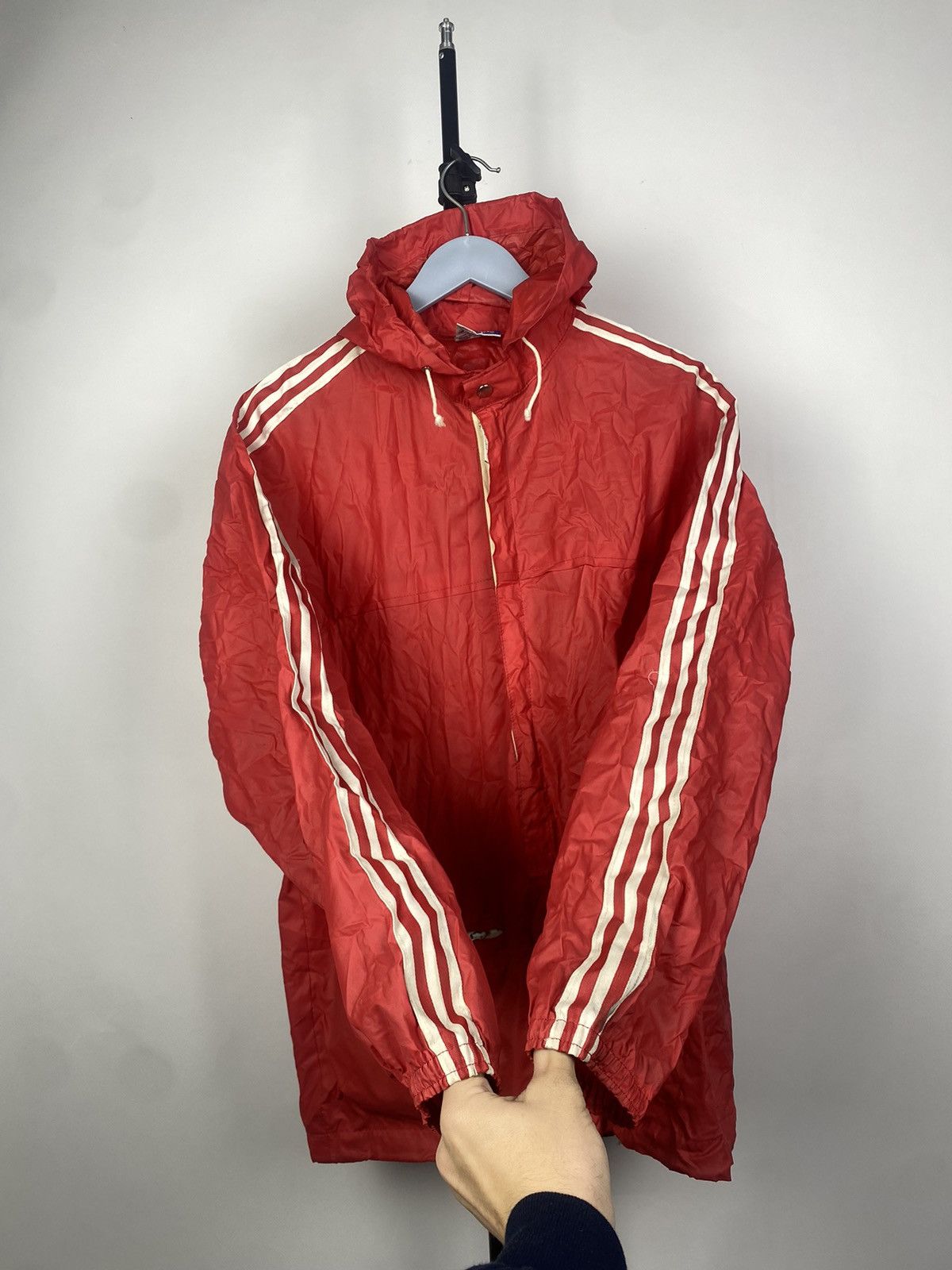 Adidas × Vintage Rare 80s Vintage AdidasTrack Rain Jacket Transformer Bag Size US S / EU 44-46 / 1 - 2 Thumbnail