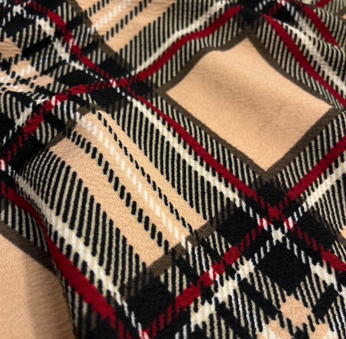 Shein × Vintage Tan & Black Plaid Skirt Size 30" / US 8 / IT 44 - 4 Thumbnail