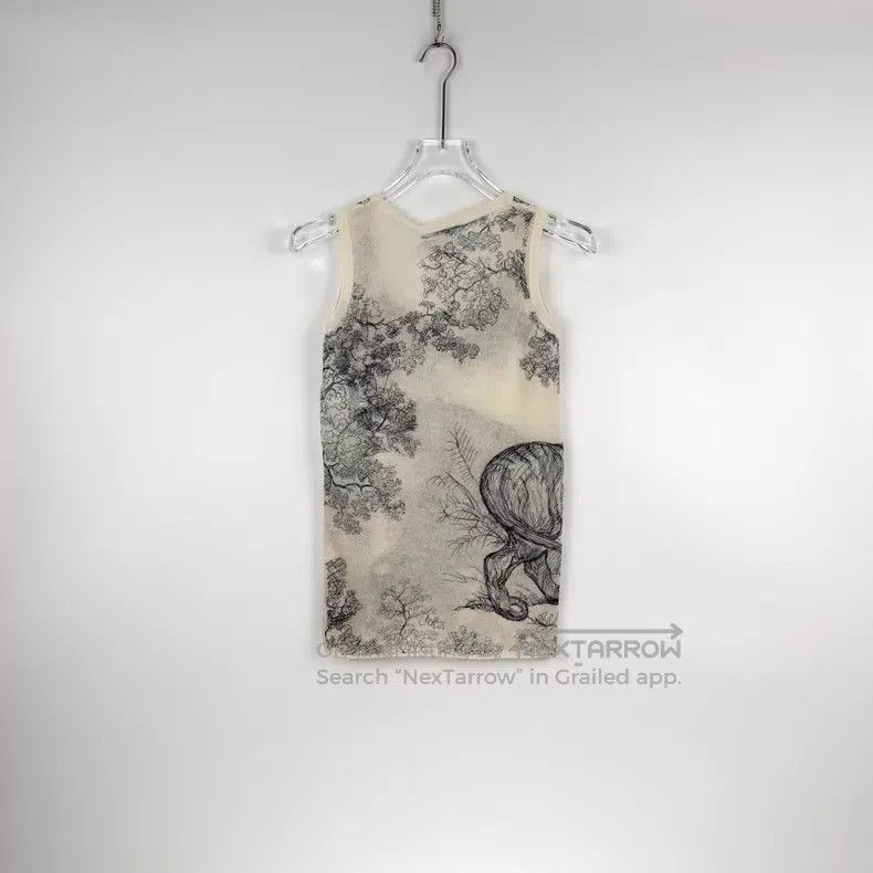 Dior Dior White zoo embroidered cashmere vest Size XS / US 0-2 / IT 36-38 - 4 Thumbnail